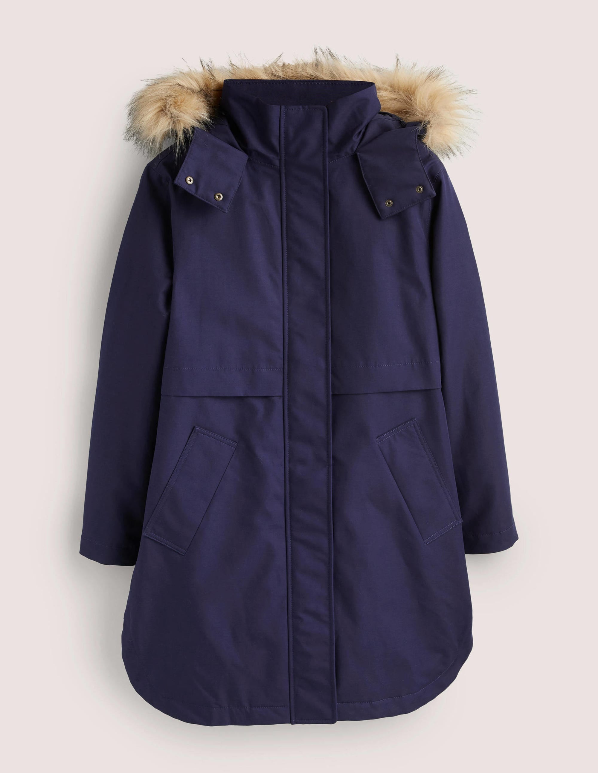 Waterproof Borg Lined Parka-Navy - Image 7