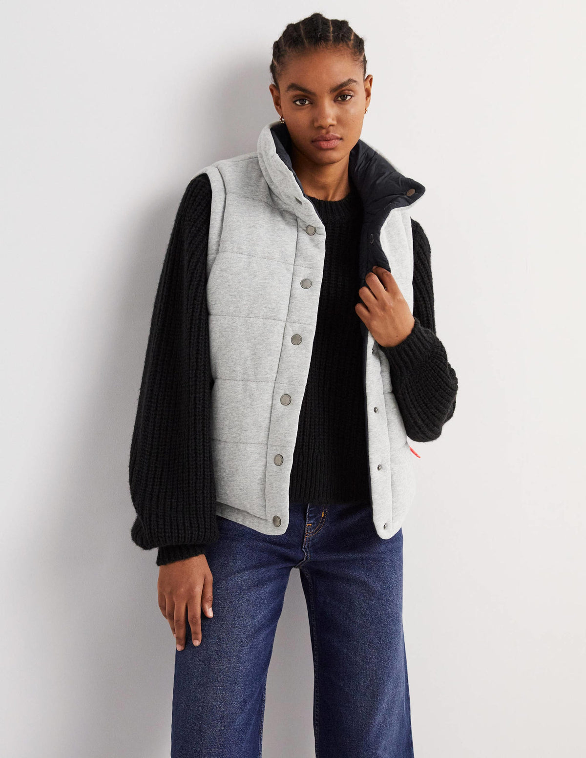 Reversible Vest-Grey Marl with Navy - Image 1