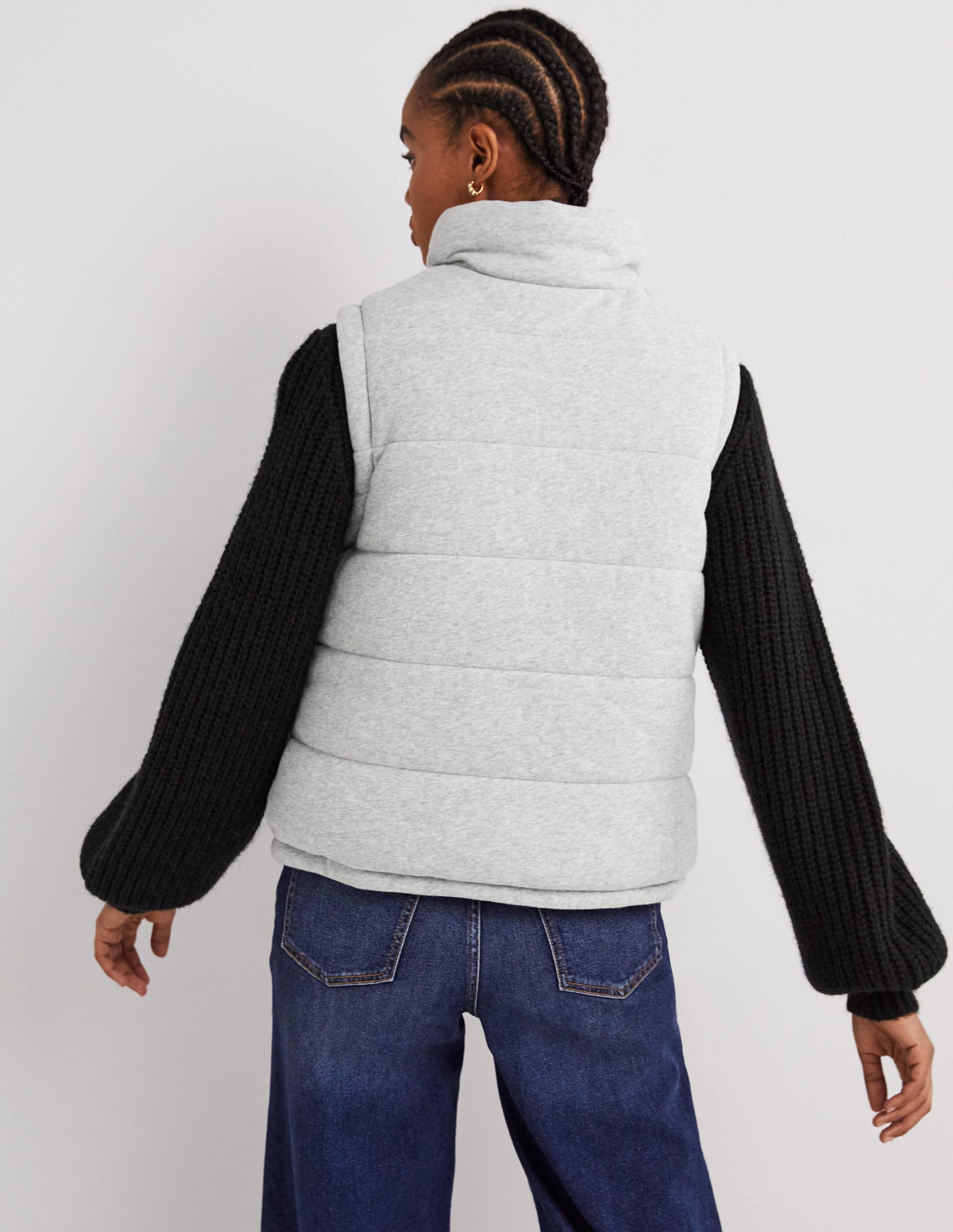 Reversible Vest-Grey Marl with Navy - Image 3