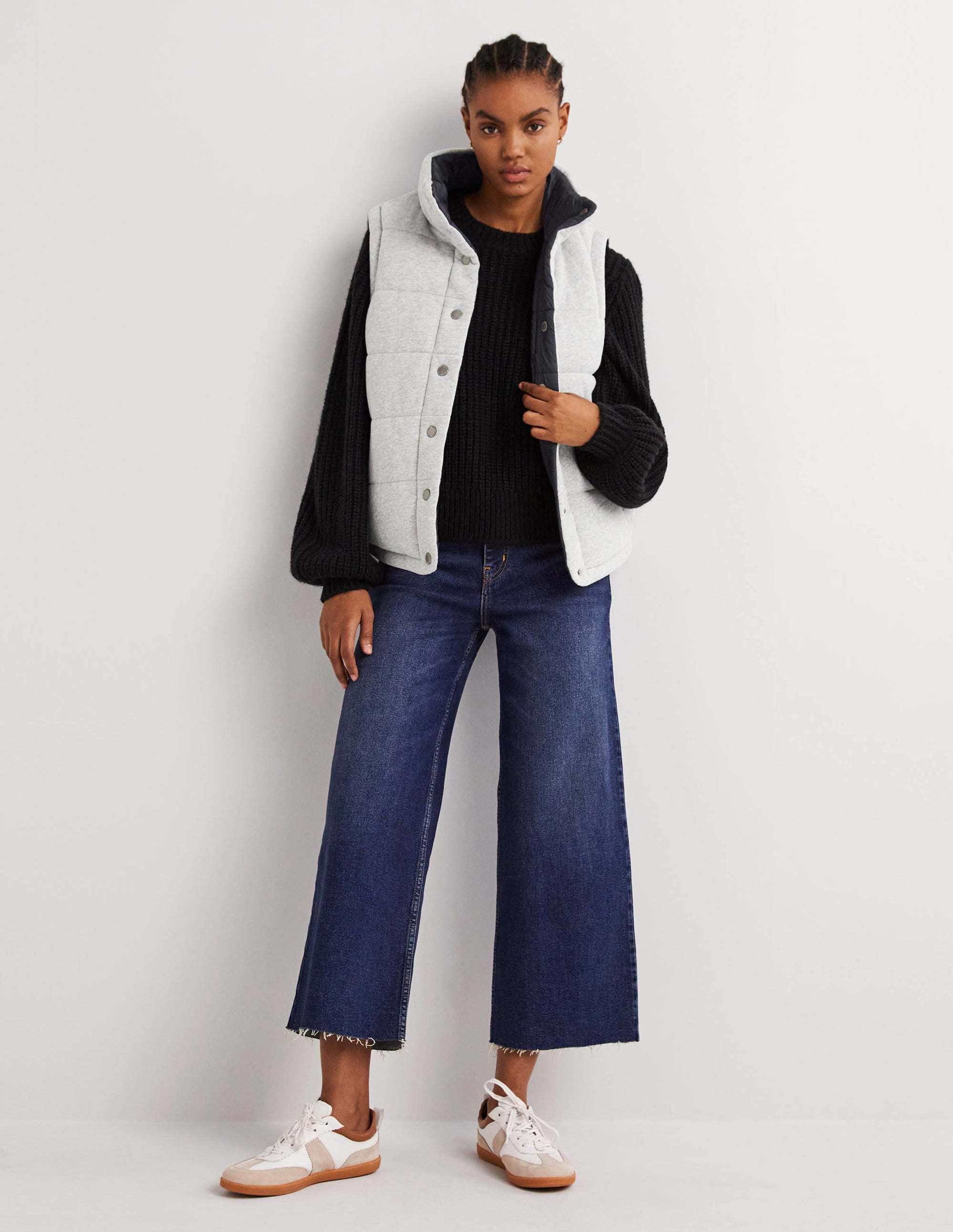 Reversible Vest-Grey Marl with Navy - Image 4