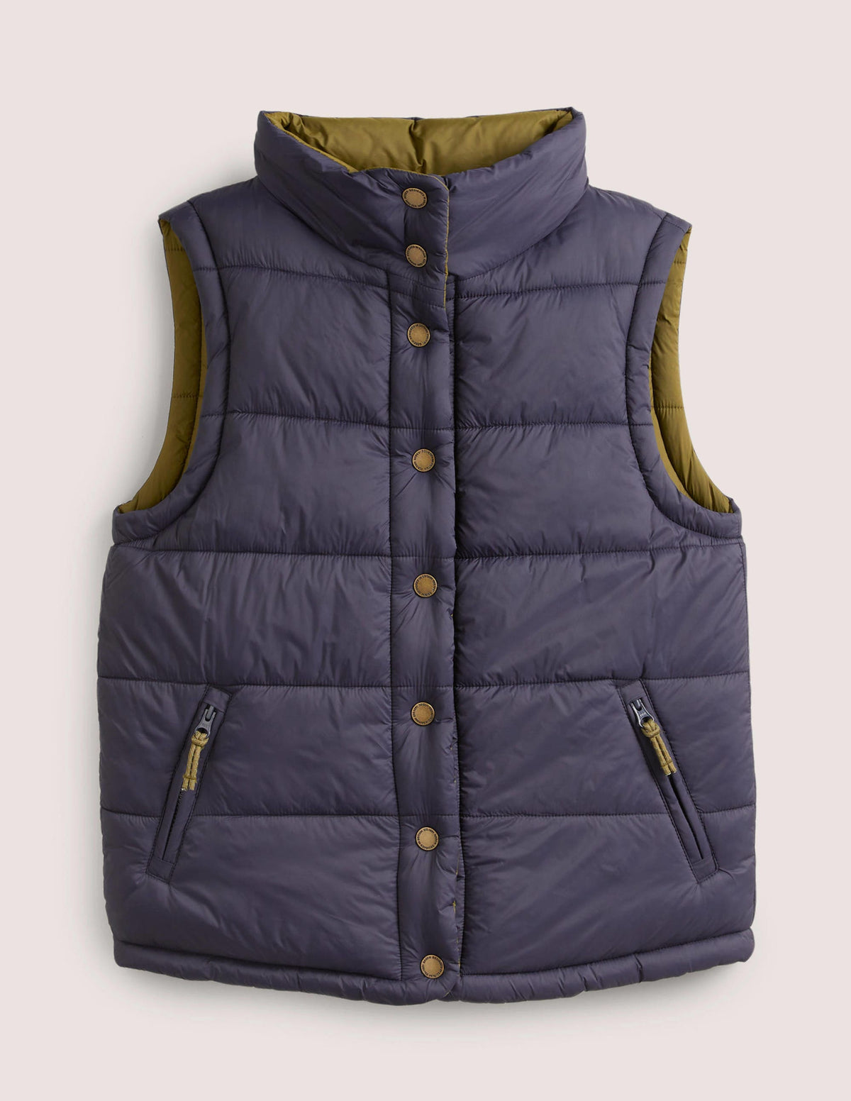 Reversible Vest-Navy and Basil Green-6