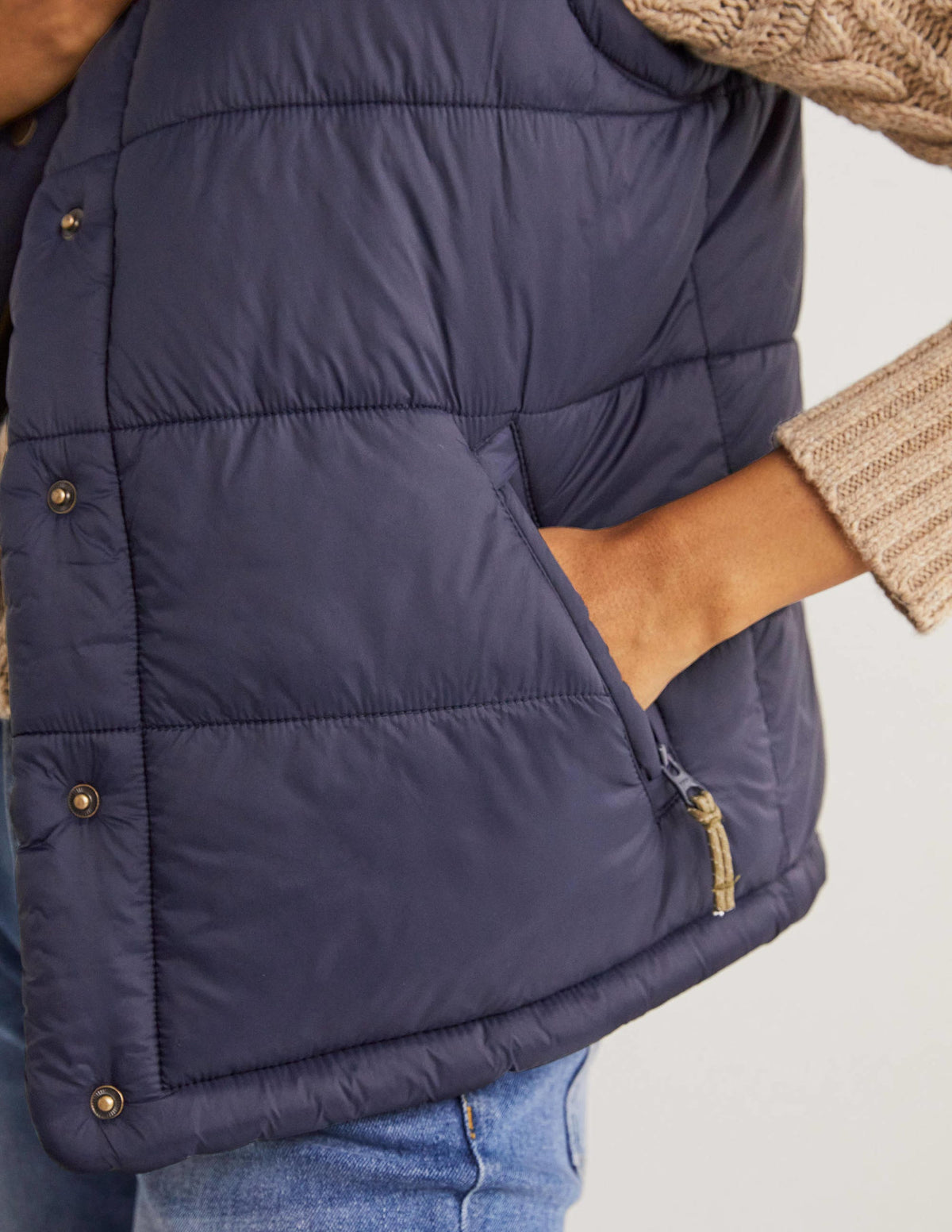 Reversible Vest-Navy and Basil Green - Image 2