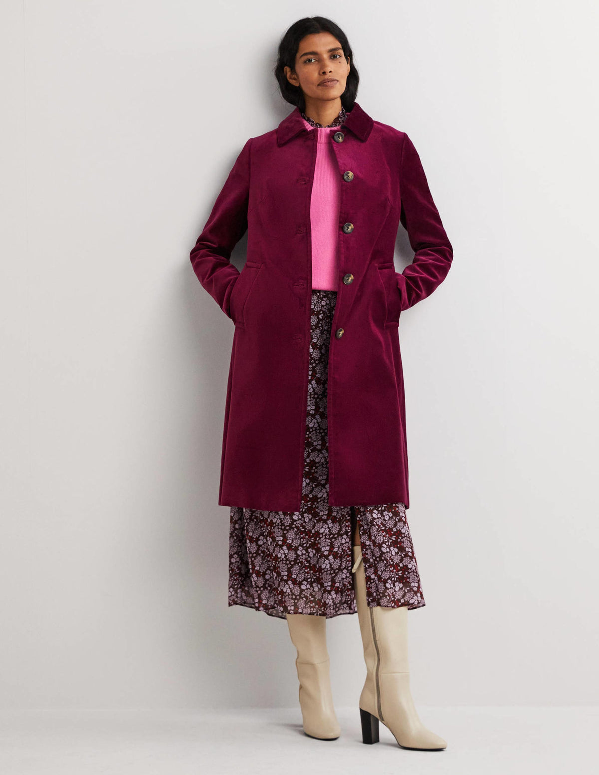 Elizabeth Velvet Coat-Mulled Wine-1