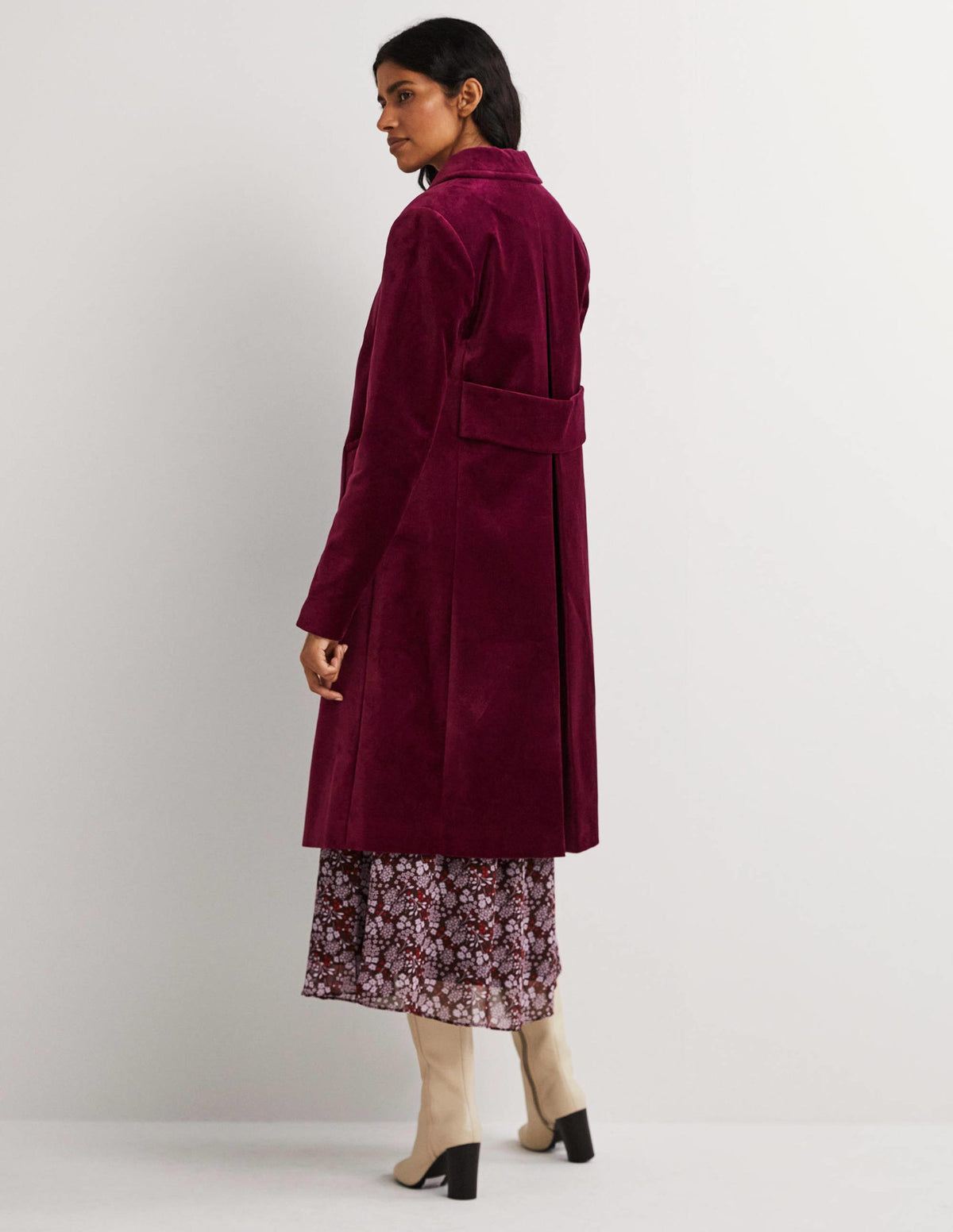 Elizabeth Velvet Coat-Mulled Wine - Image 3