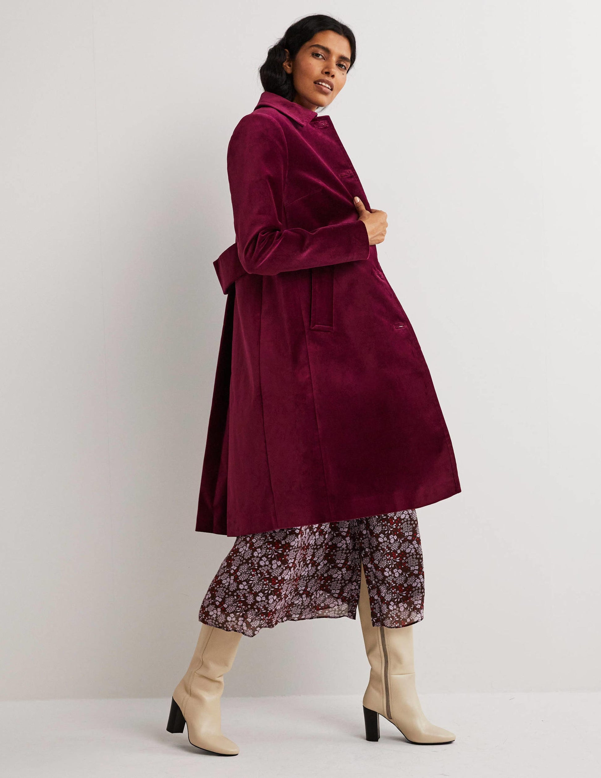 Elizabeth Velvet Coat-Mulled Wine-5