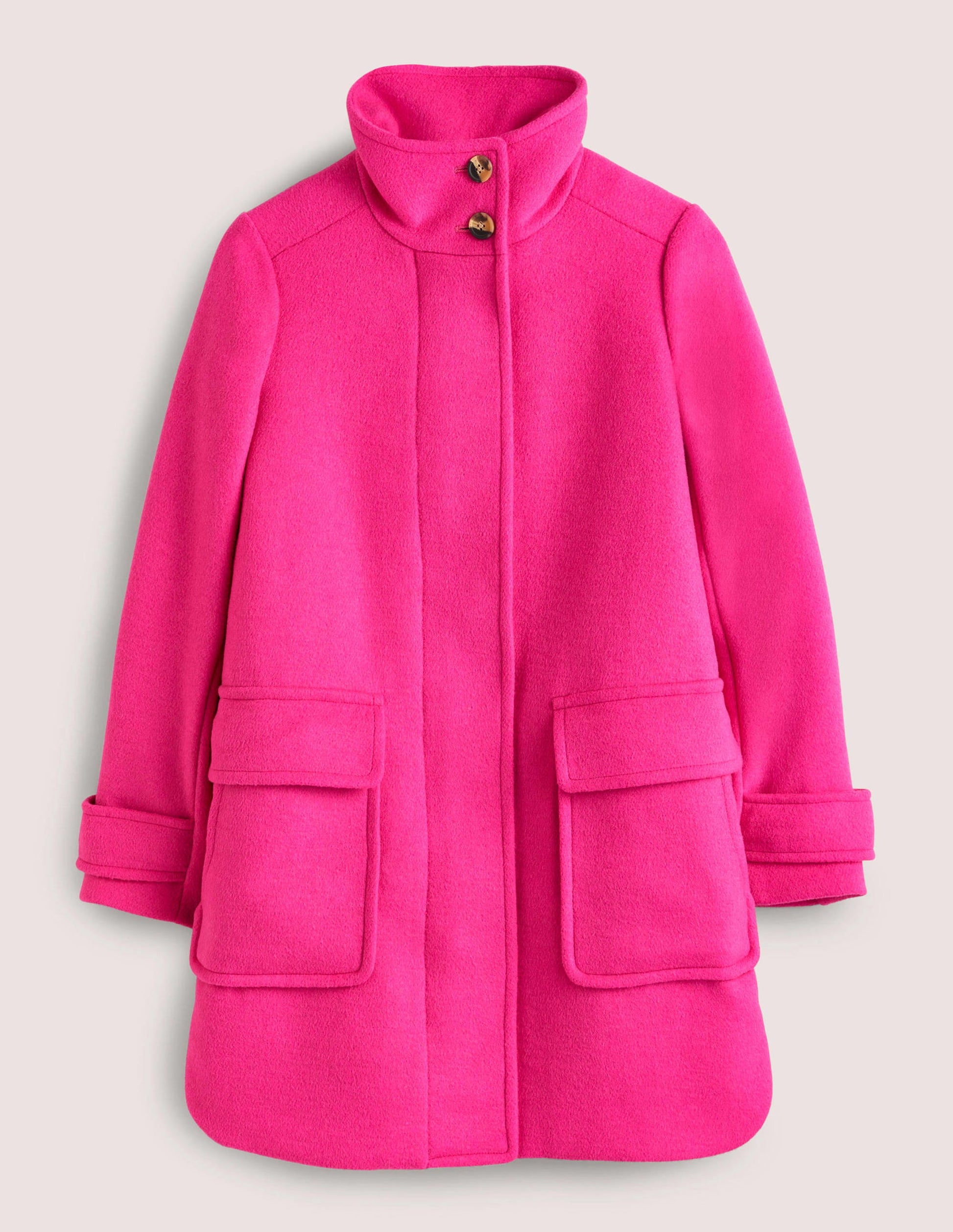 Brushed Wool Coat-Wild Watermelon Pink-6