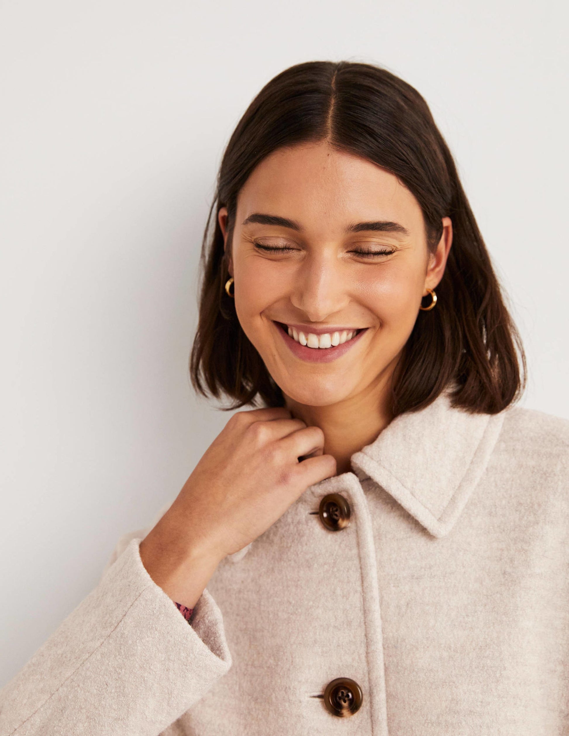 Belted Textured Wool Maxi Coat-Oat Milk-6