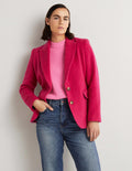 Drawn Wool Blazer-Pink