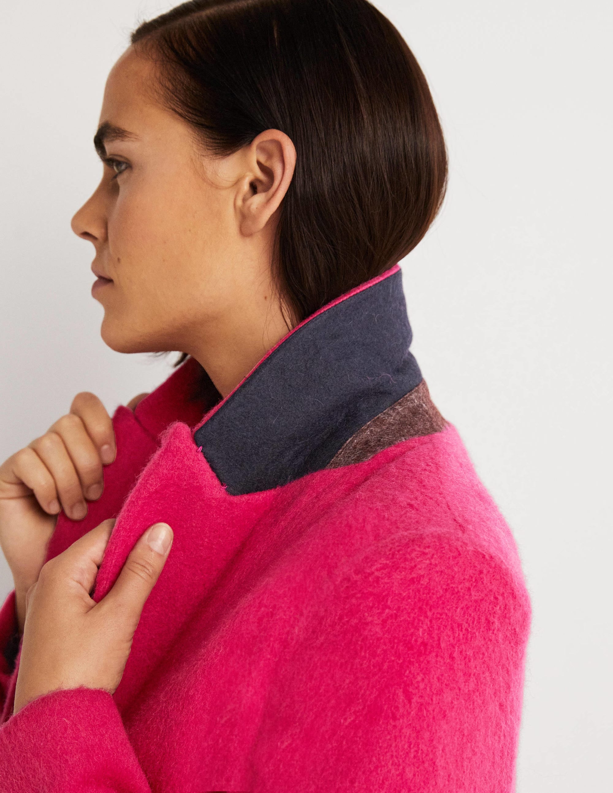 Drawn Wool Blazer-Pink - Image 2