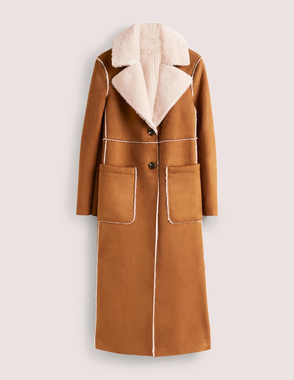 Reversible Faux-Shearling Coat-Hazel - Image 5