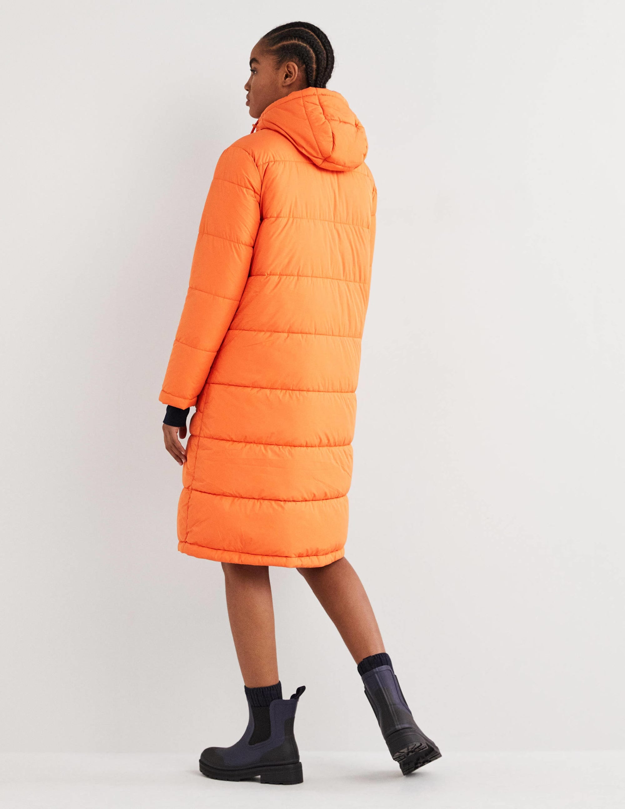 Longline Hooded Puffer Coat-Fire Opal - Image 3