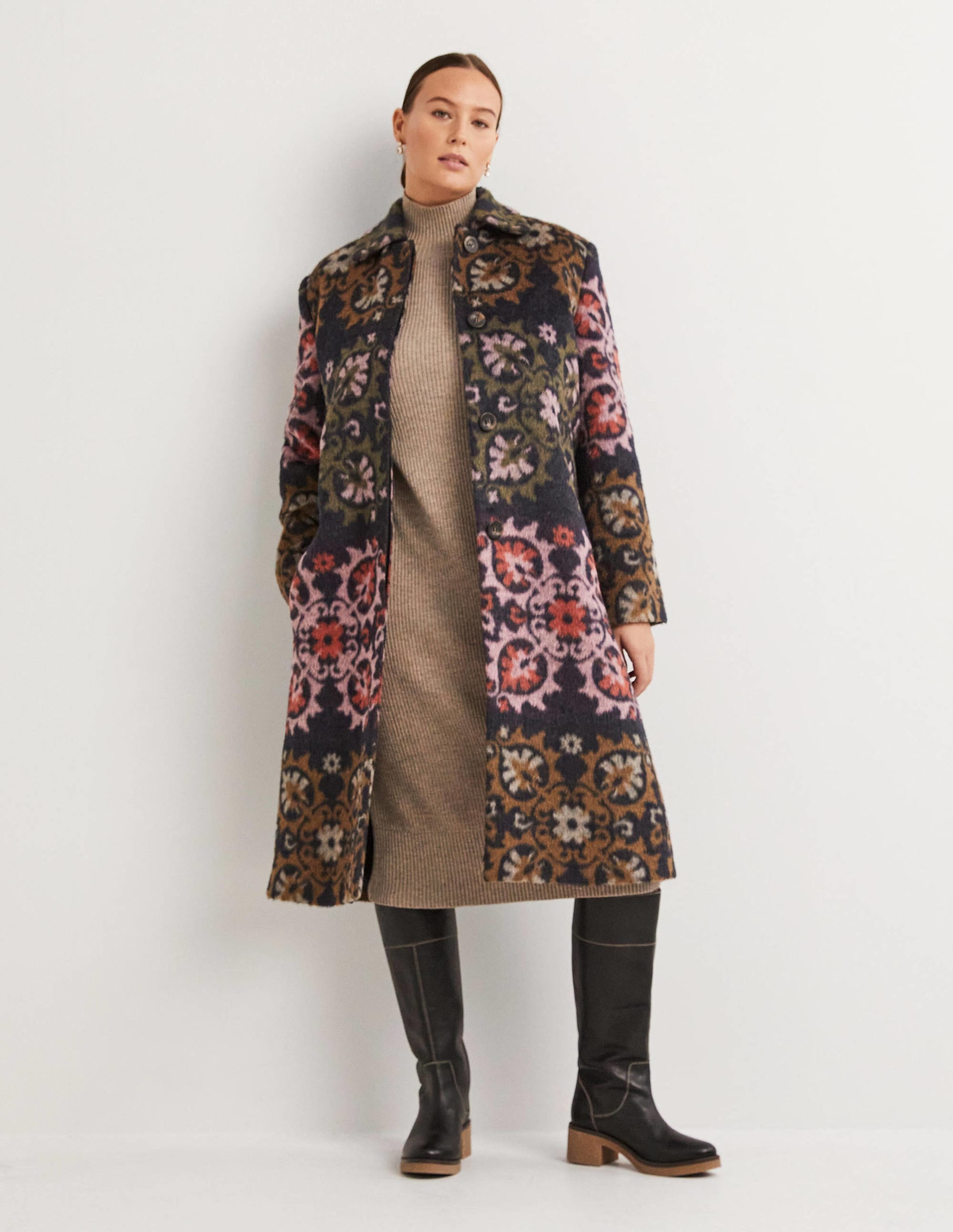 Textured Wool Coat-Wow Jacquard - Image 1