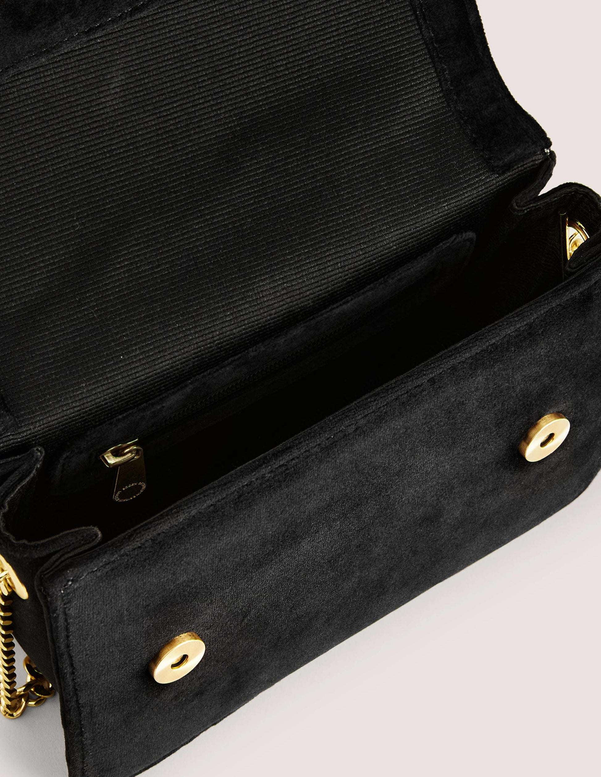 Embellished Velvet Bag-Black Bow-3