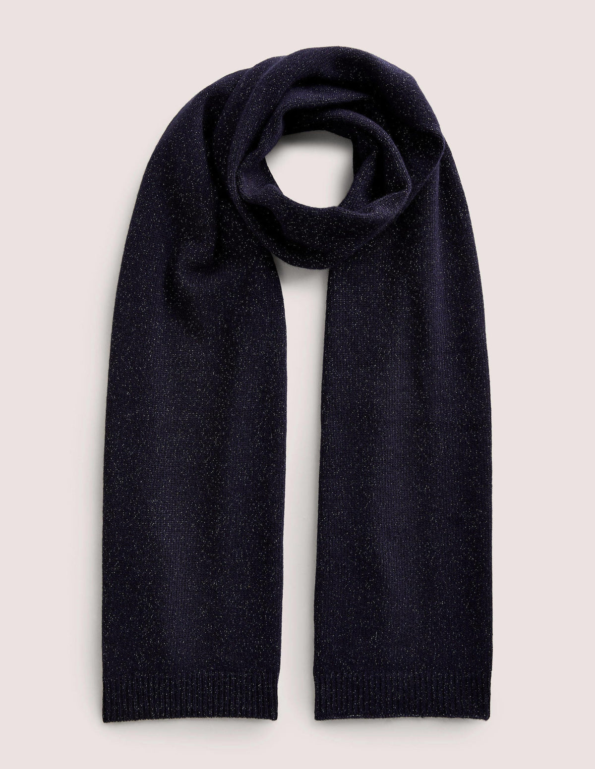 Sparkle Cashmere Scarf-Navy - Image 1