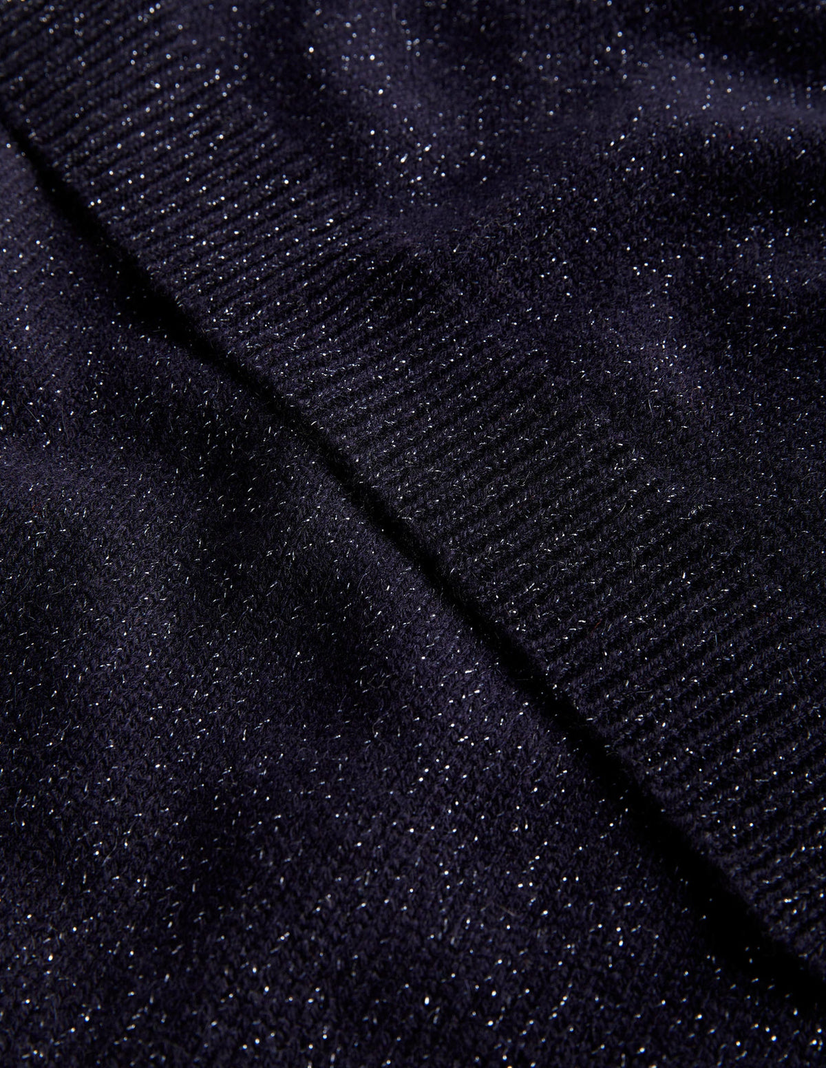 Sparkle Cashmere Scarf-Navy - Image 2