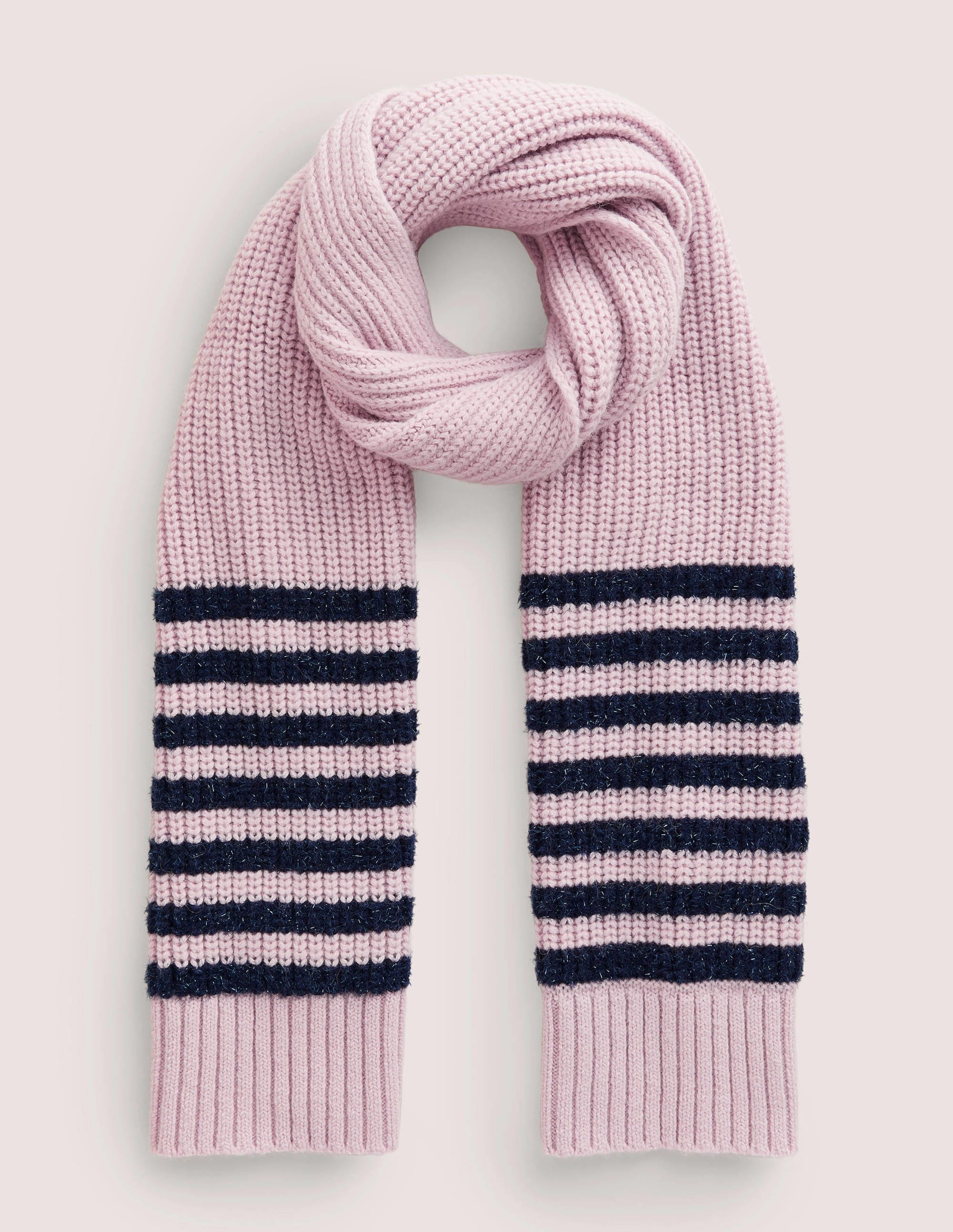 Chunky Stripe Scarf-Boto Pink - Image 1