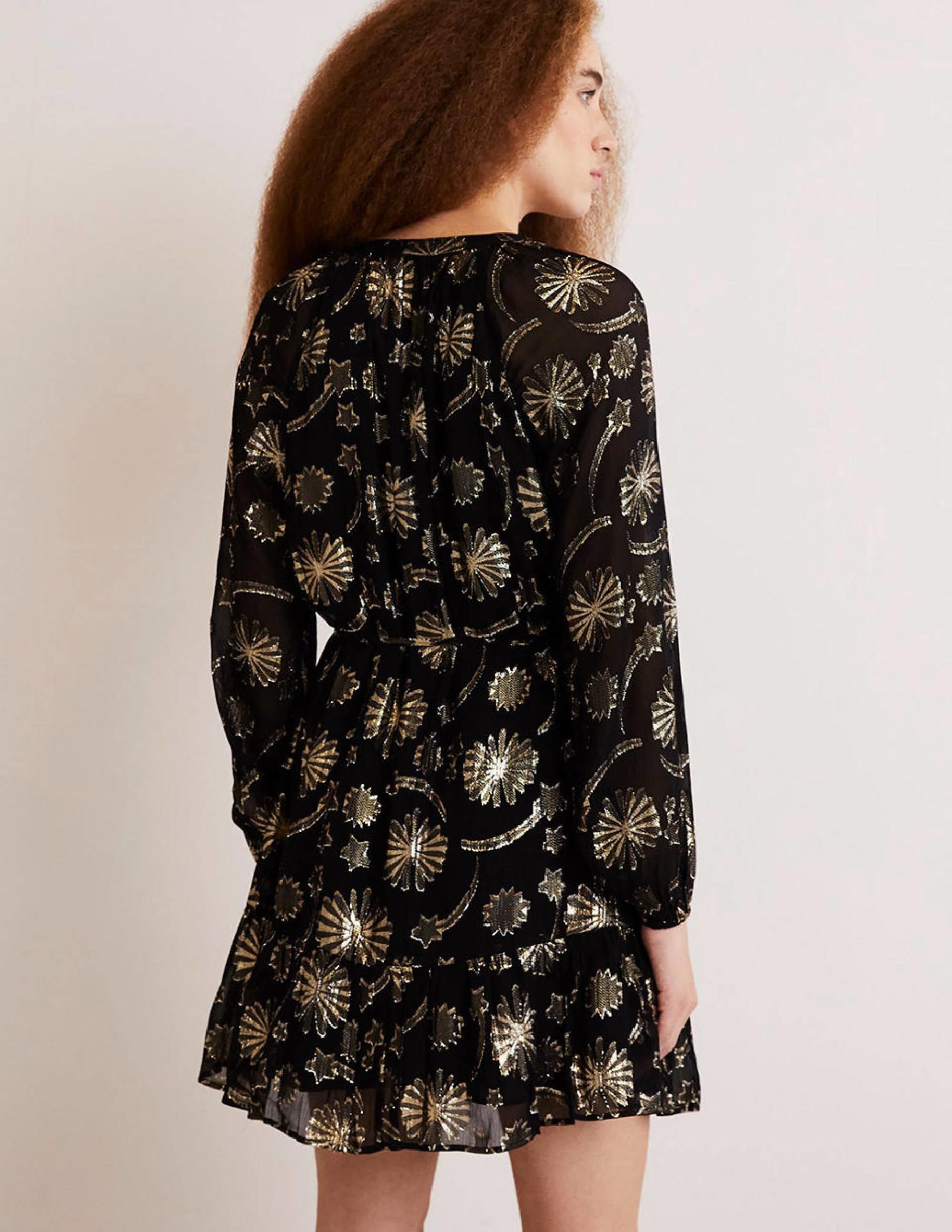Swing Mini Dress-Firework Jacquard - Image 3
