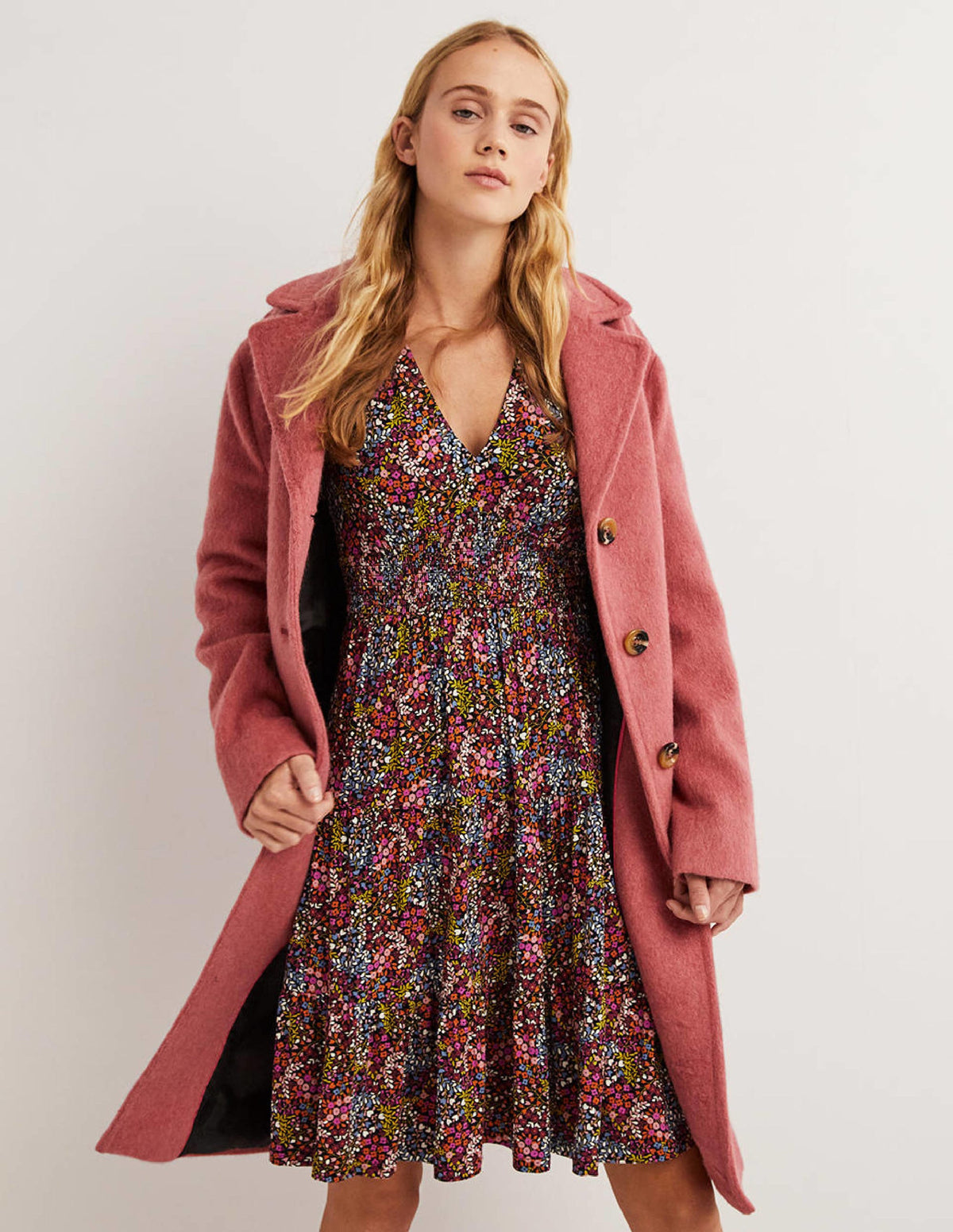 Tiered Jersey Mini Dress-Multi, Ditsy Garden - Image 4
