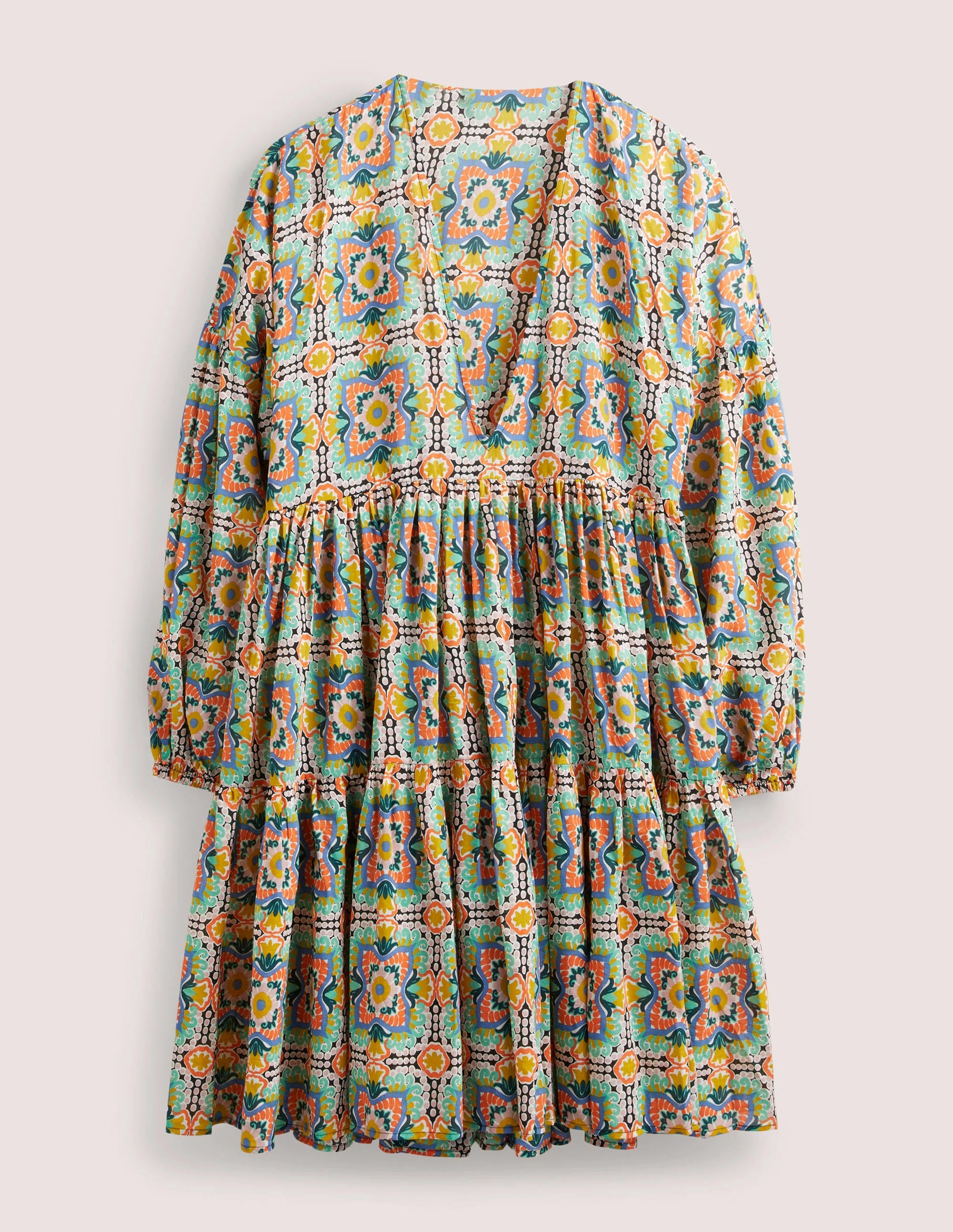 Relaxed Tiered Beach Dress-Multi, Tapestry Tile - Image 5