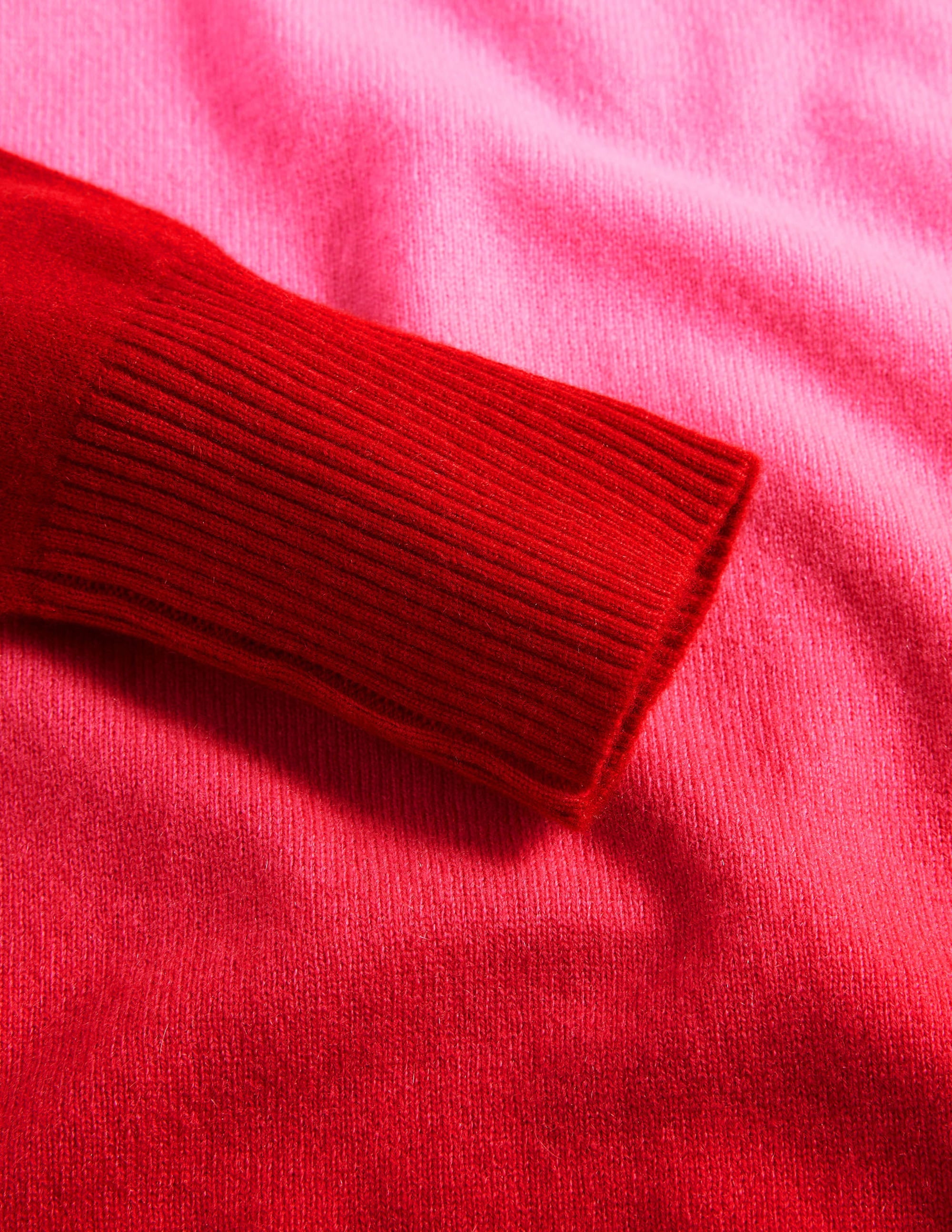 Margot Cashmere Sweater-Pink, Red Ombre - Image 7
