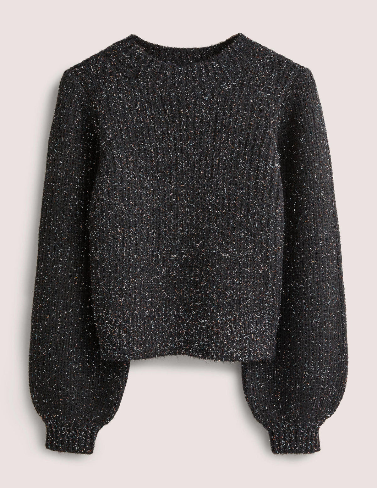 Chunky Ribbed Sweater-Black Sparkle-7