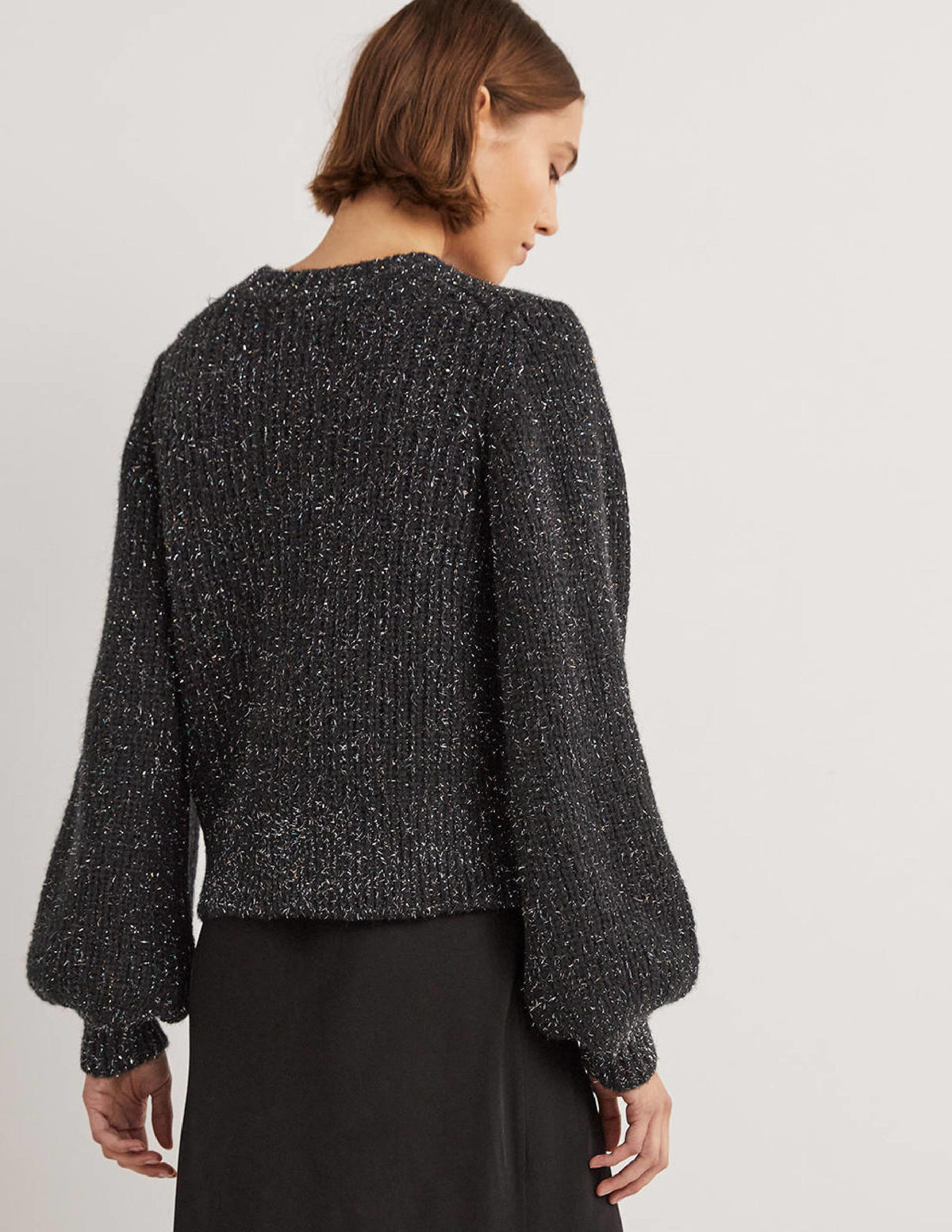 Chunky Ribbed Sweater-Black Sparkle-3