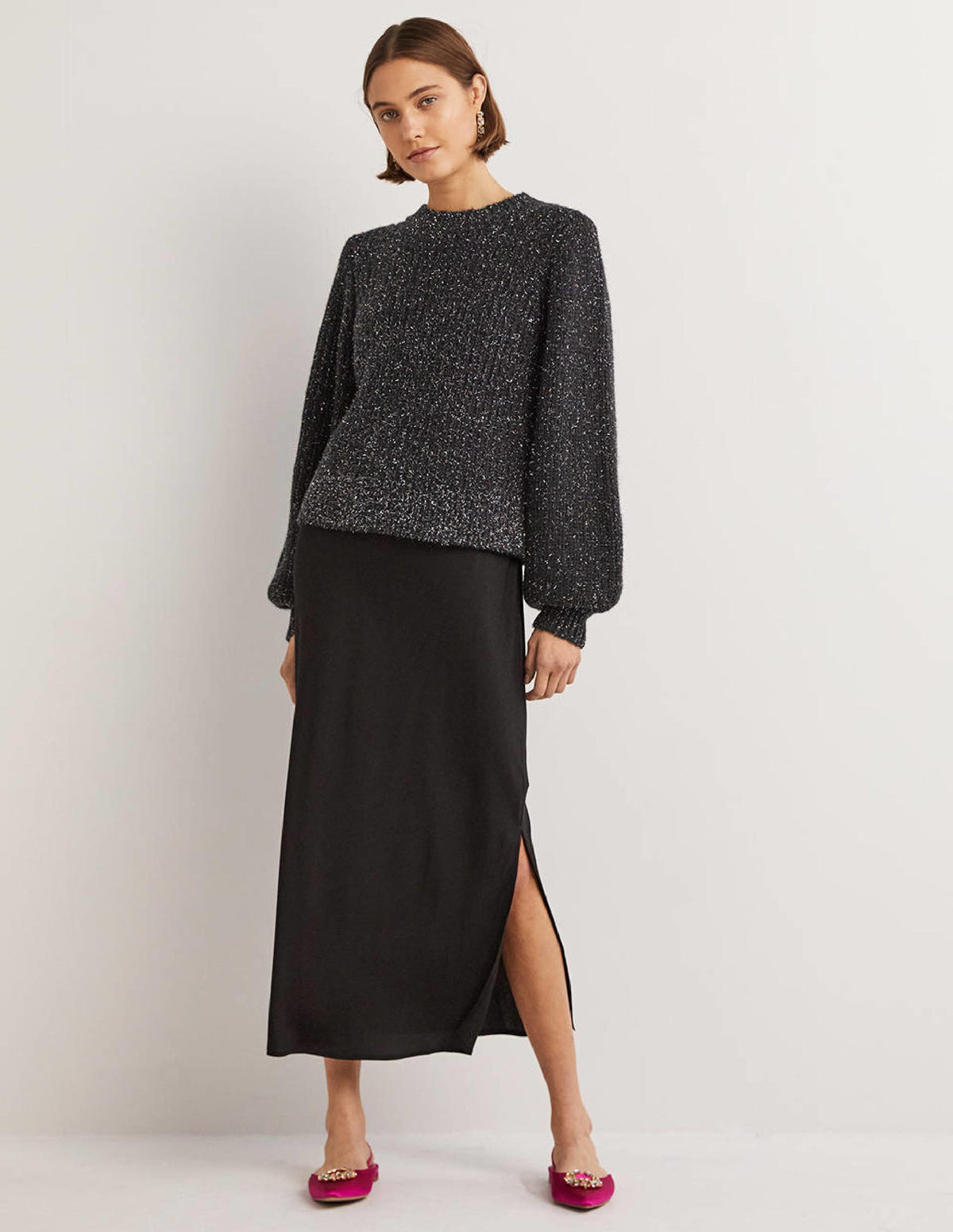 Chunky Ribbed Sweater-Black Sparkle - Image 6