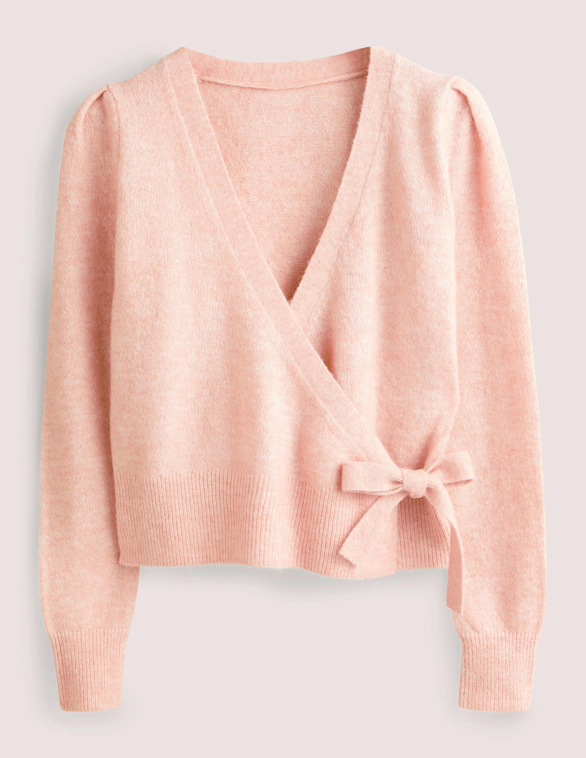 Fluffy Wrap Cardigan-Pink Frosting - Image 8