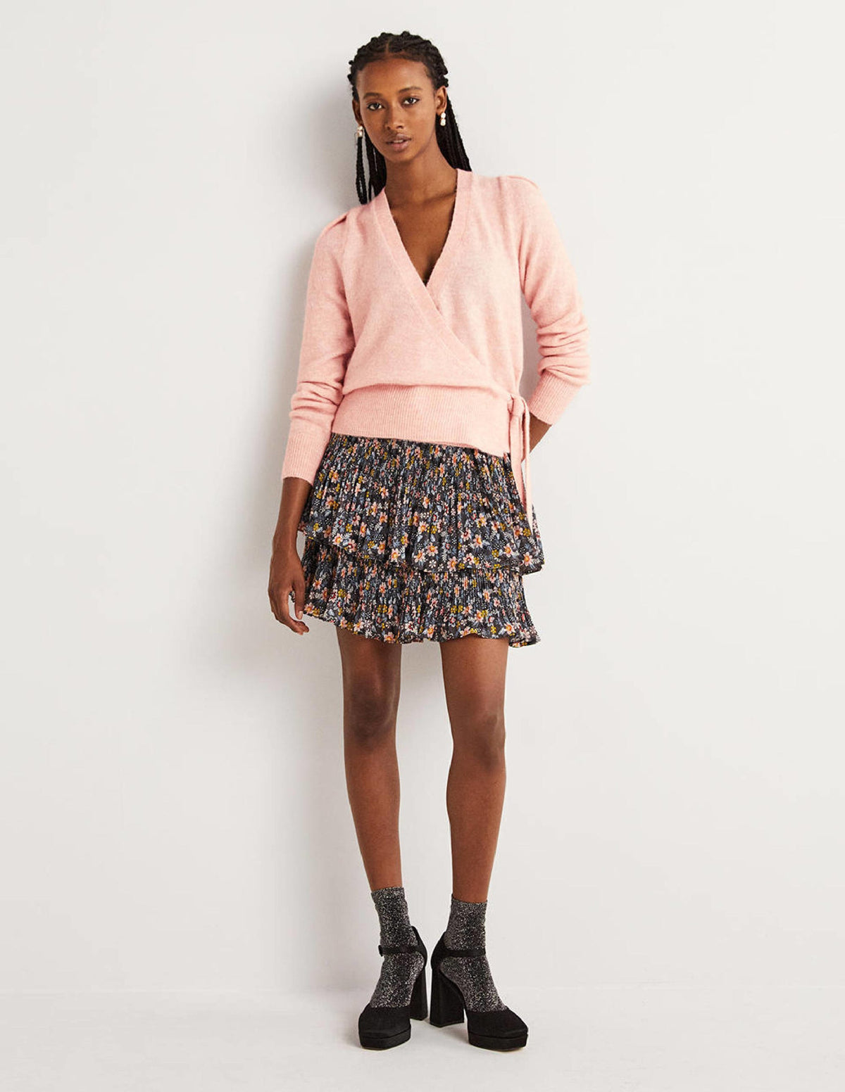Fluffy Wrap Cardigan-Pink Frosting-4