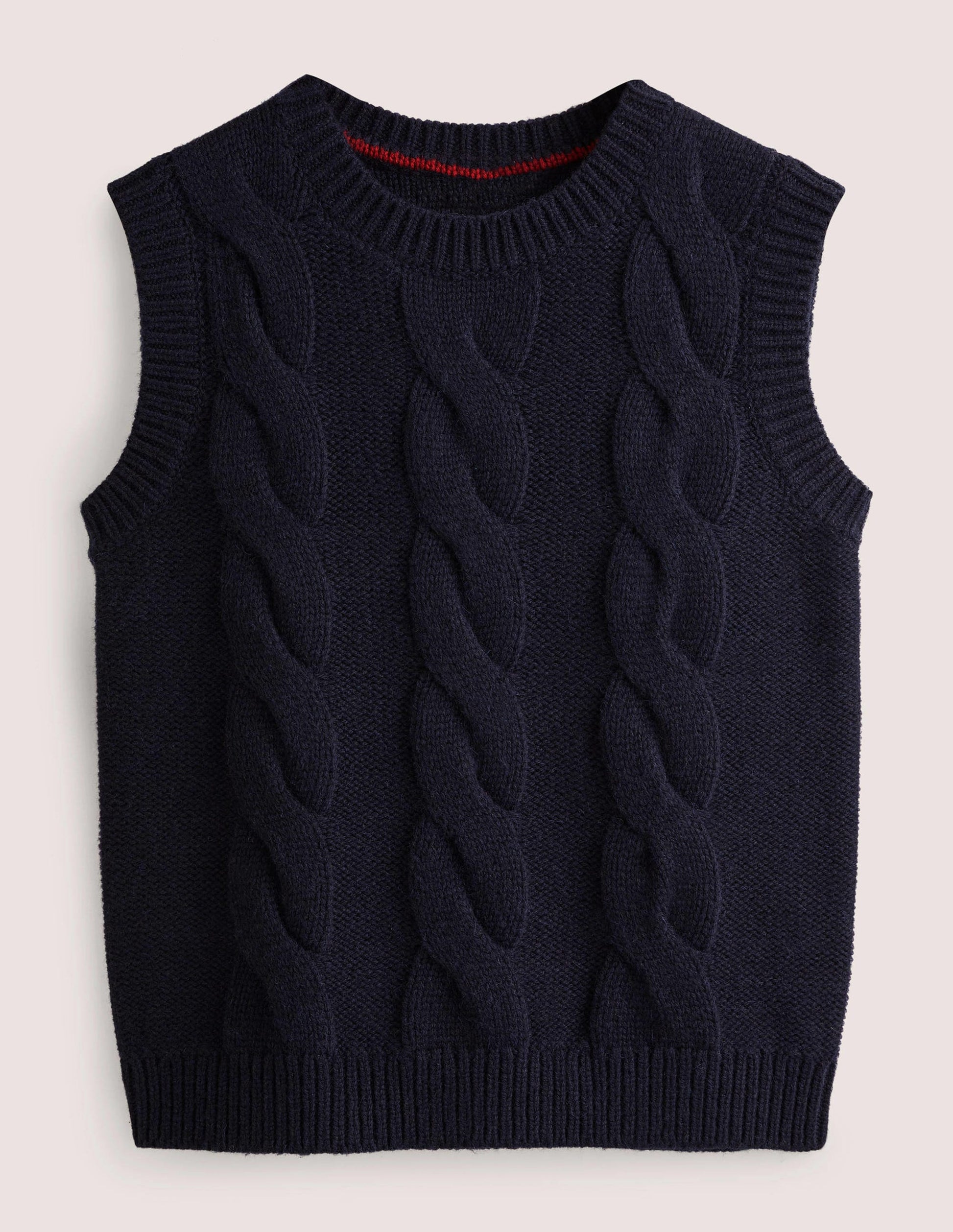 Cable Sweater Vest-Navy-6