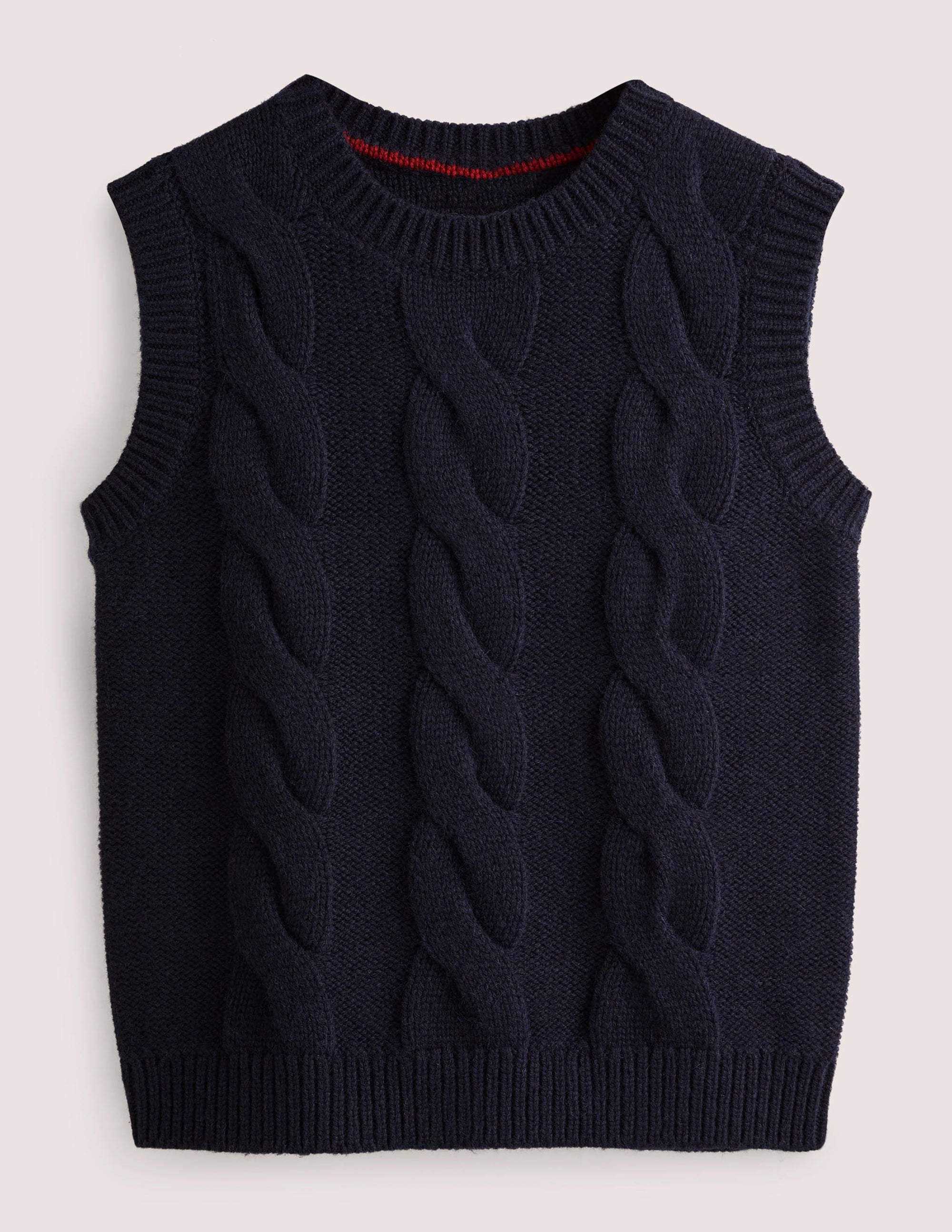 Cable Sweater Vest-Navy - Image 6