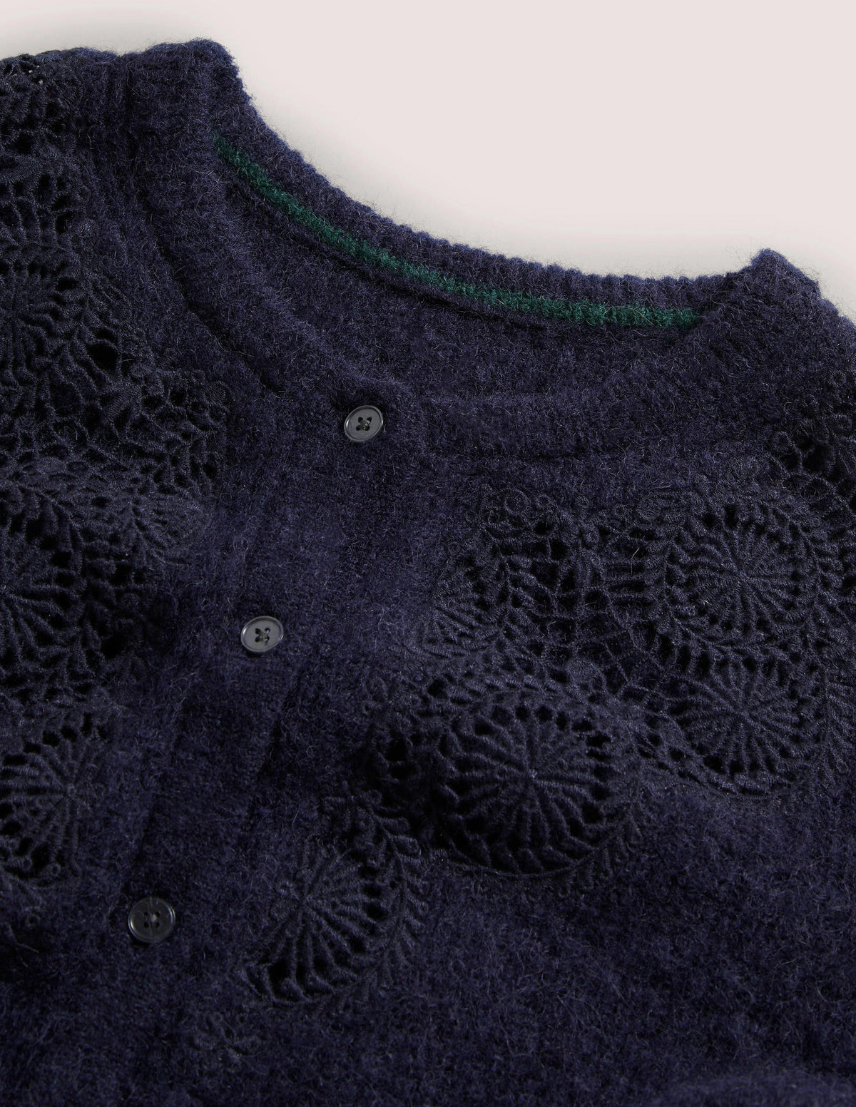 Detail Fluffy Cardigan-Navy Embroidery - Image 7