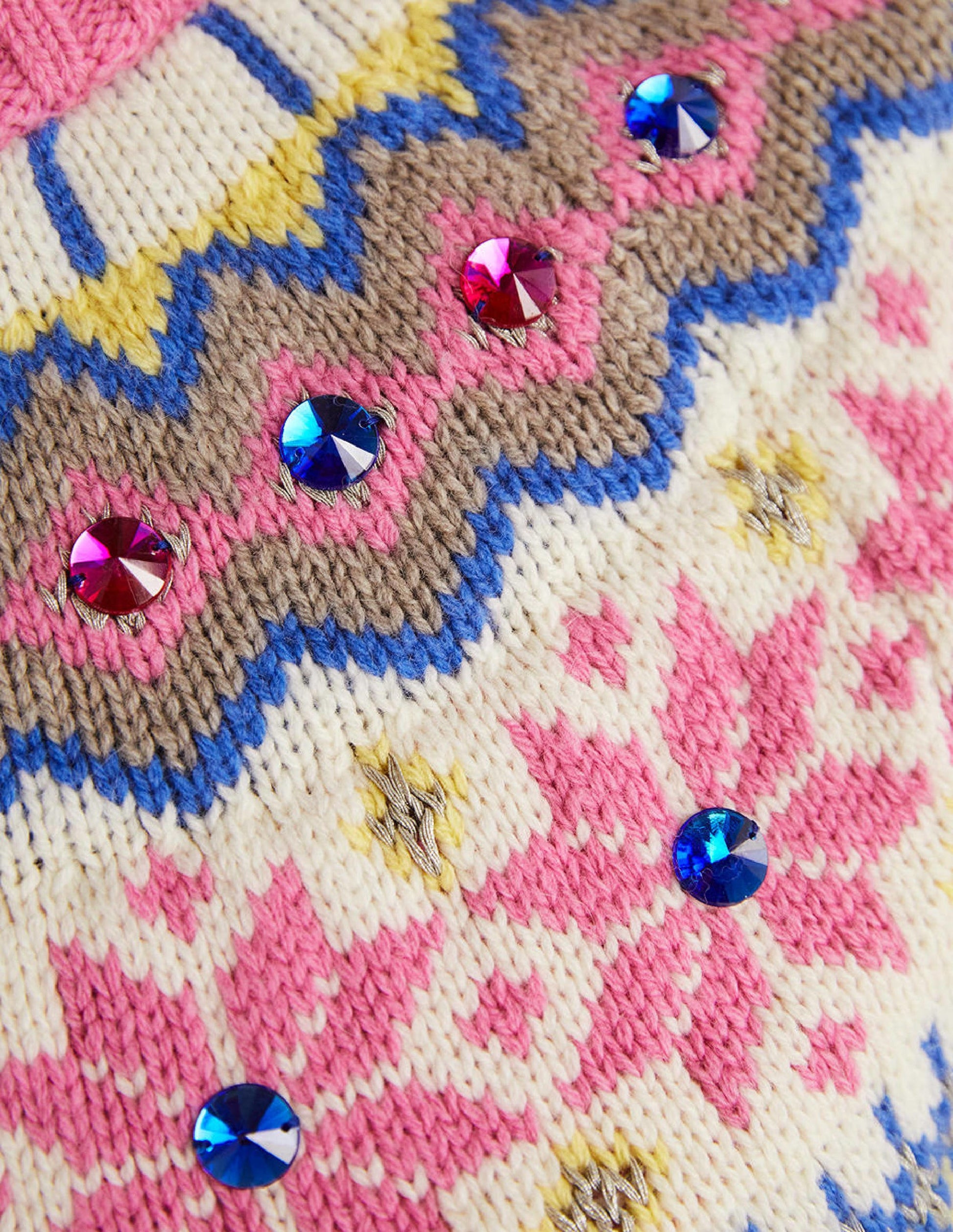 Embellished Fair Isle Sweater-Mink, Embellished Fair Isle-2