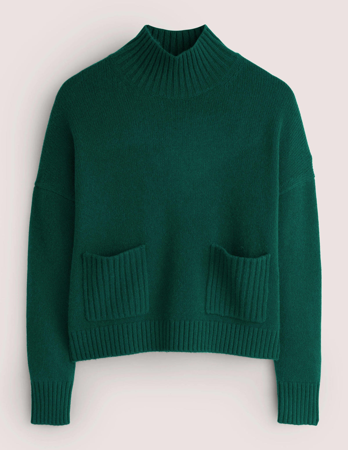 Cashmere High Neck Sweater-Trekking Green - Image 6