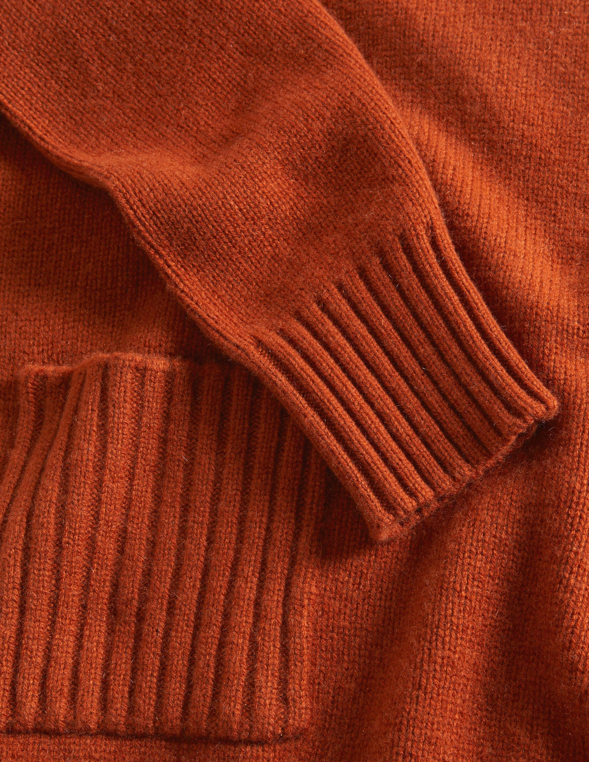 Cashmere High Neck Sweater-Copper Red-6