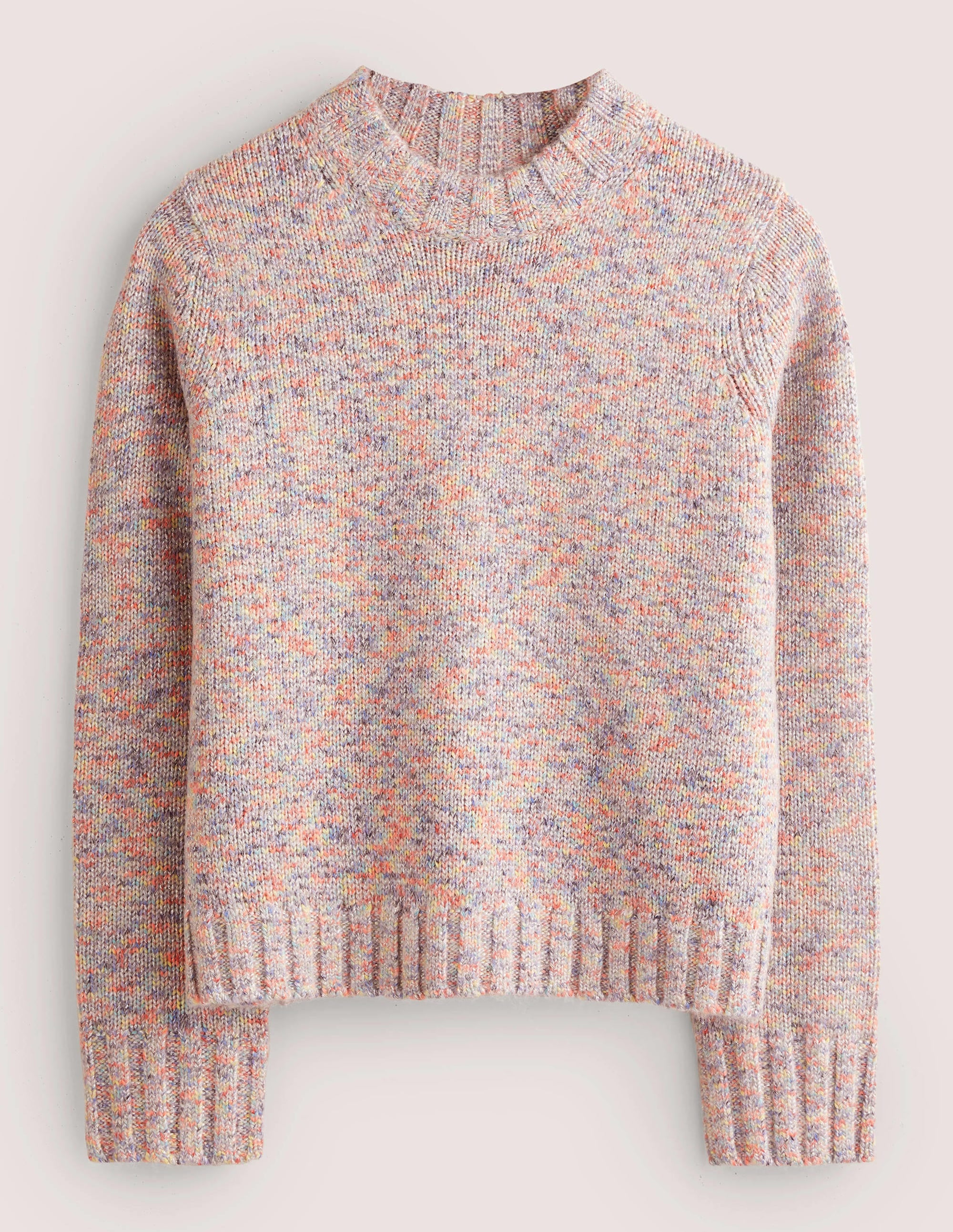 Speckled Fluffy Sweater-Grey Melange - Image 5