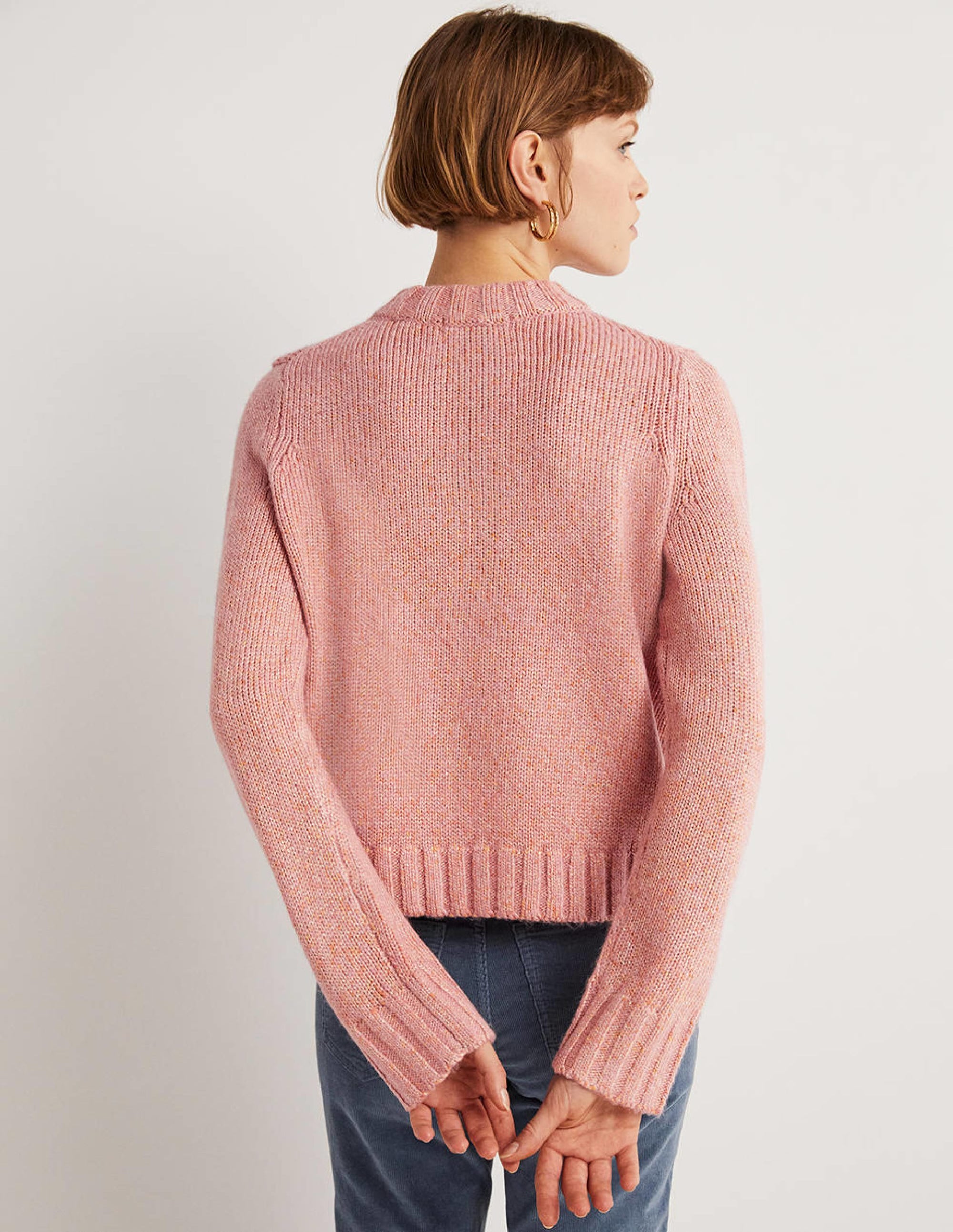 Speckled Fluffy Sweater-Pink Frosting - Image 3