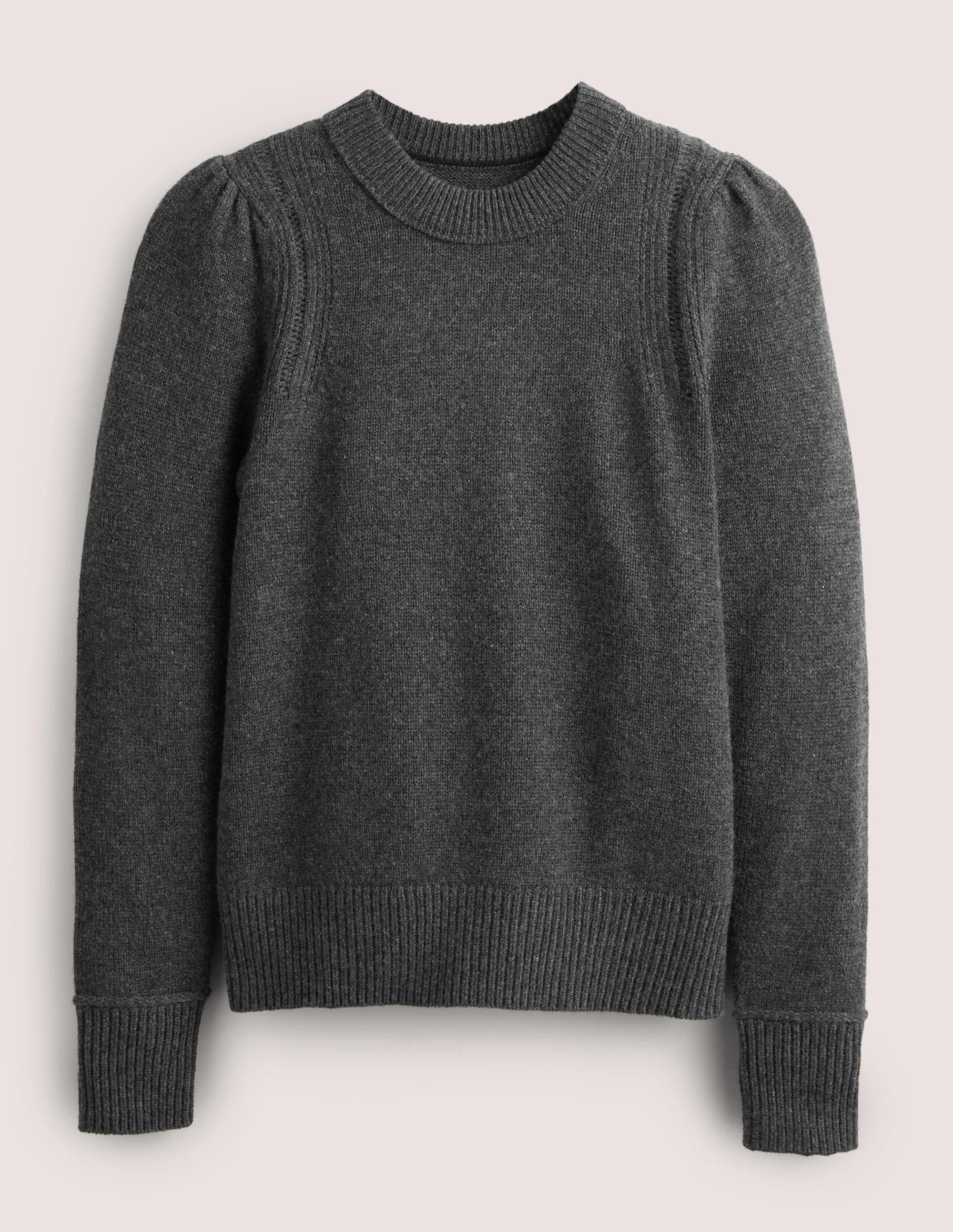 Lofty Cashmere Sweater-Charcoal Melange - Image 6
