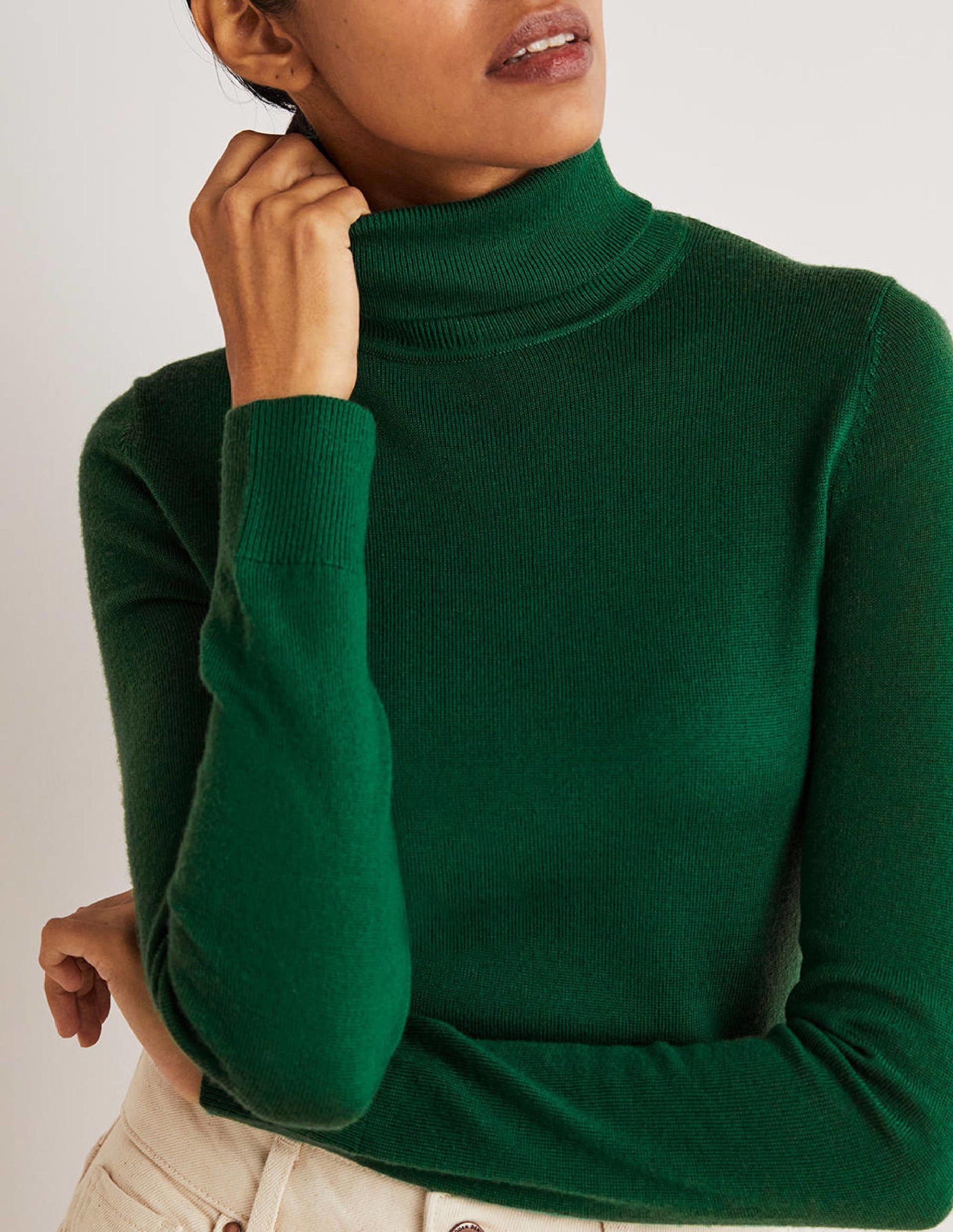 Merino Roll Neck-Trekking Green-3