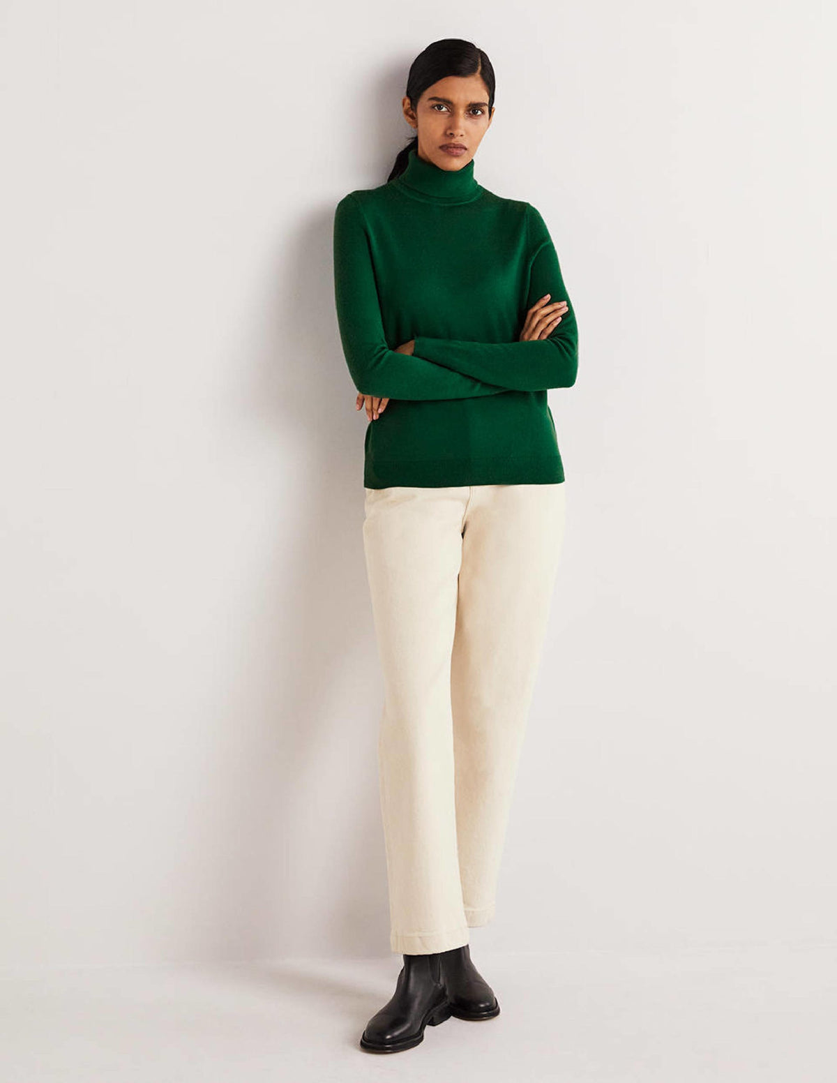 Merino Roll Neck-Trekking Green-6