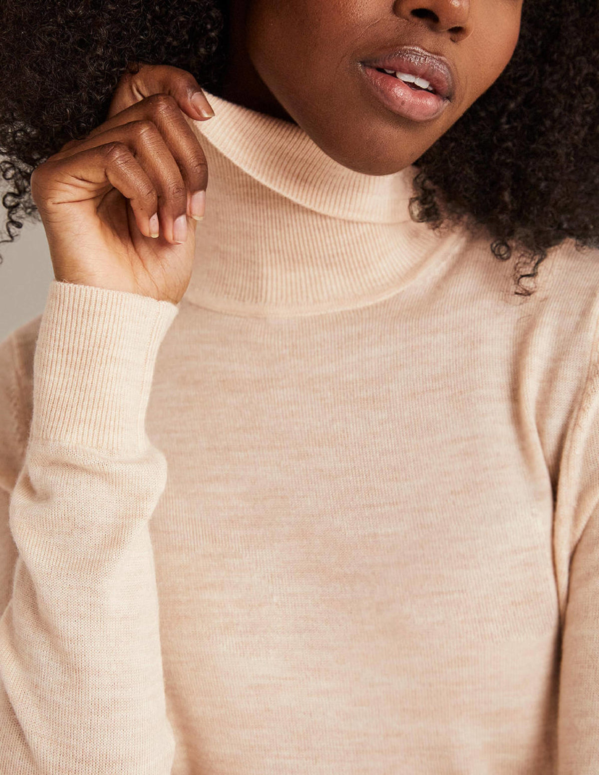Merino Roll Neck-Oatmeal Melange-2