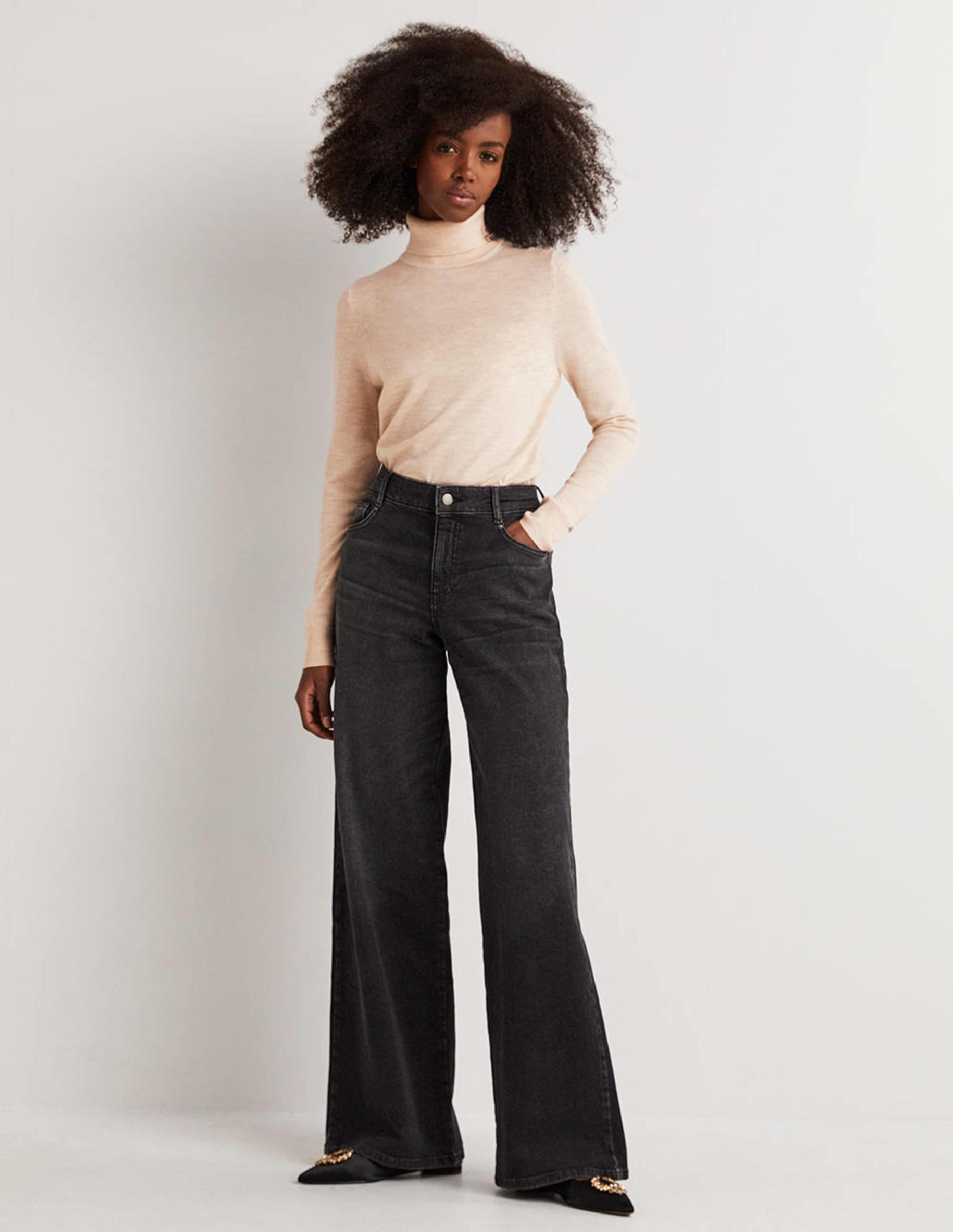 Merino Roll Neck-Oatmeal Melange - Image 4