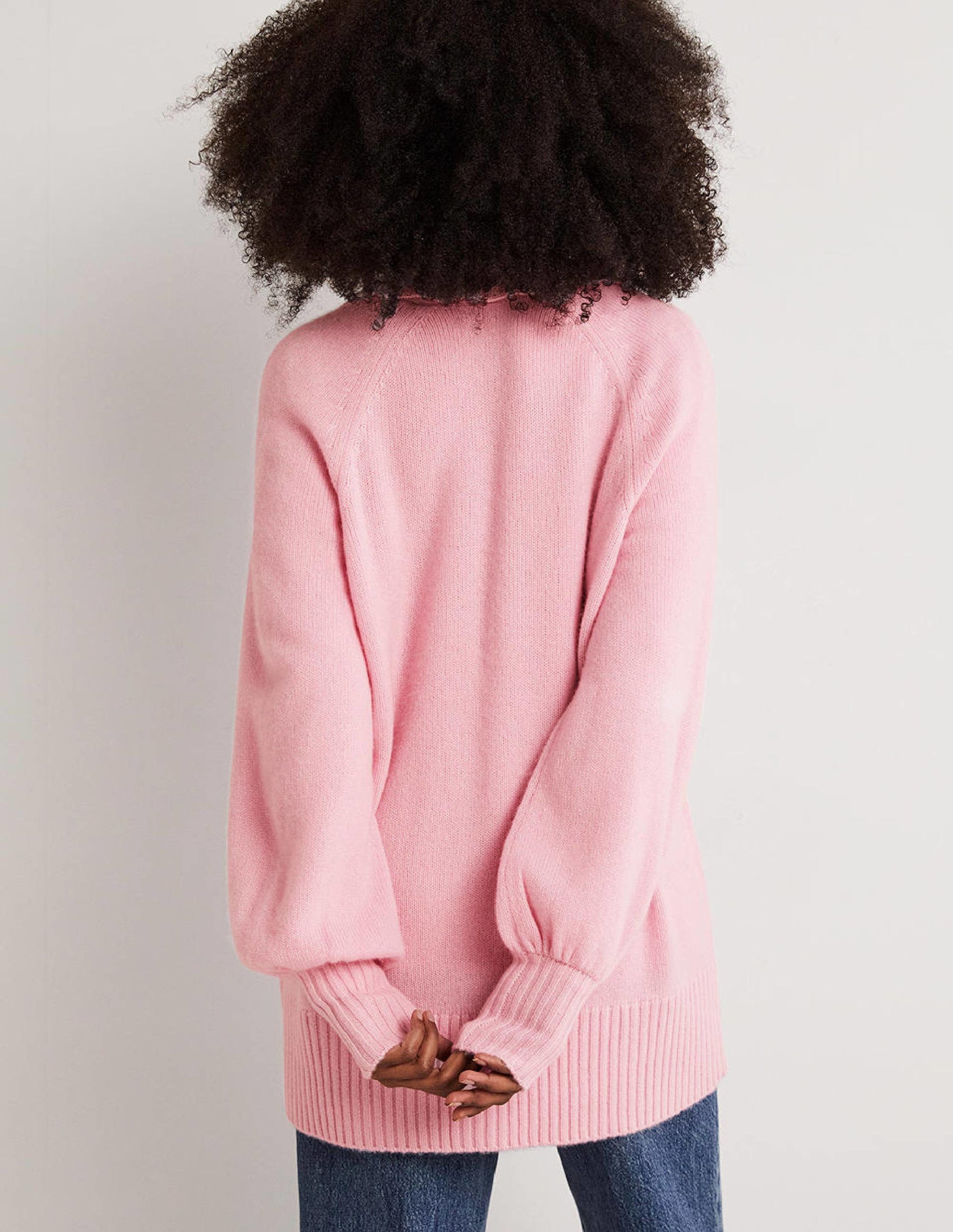 Long Cashmere Cardigan-Cameo Pink-3