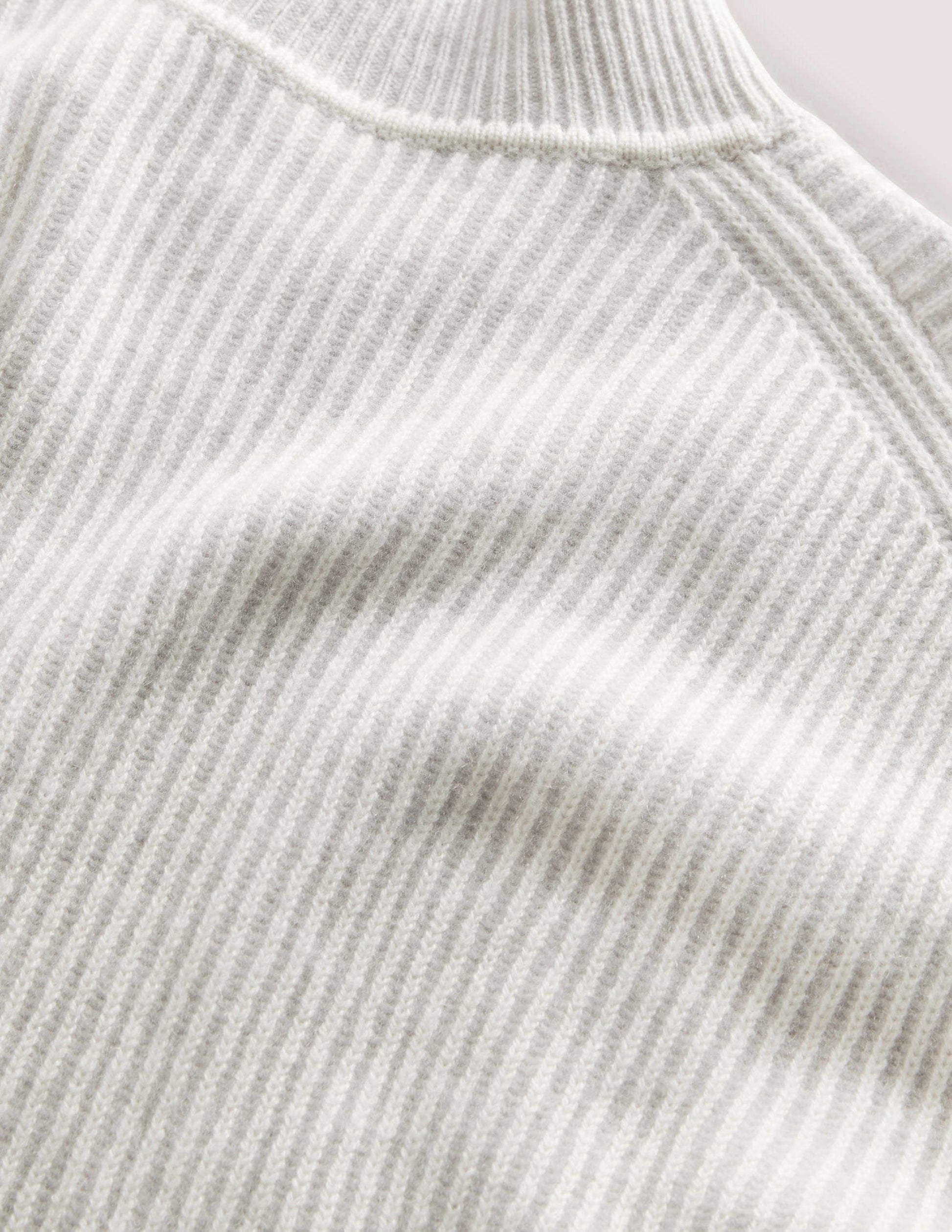 Cashmere Ribbed Sweater-Pale Grey, Ivory-7
