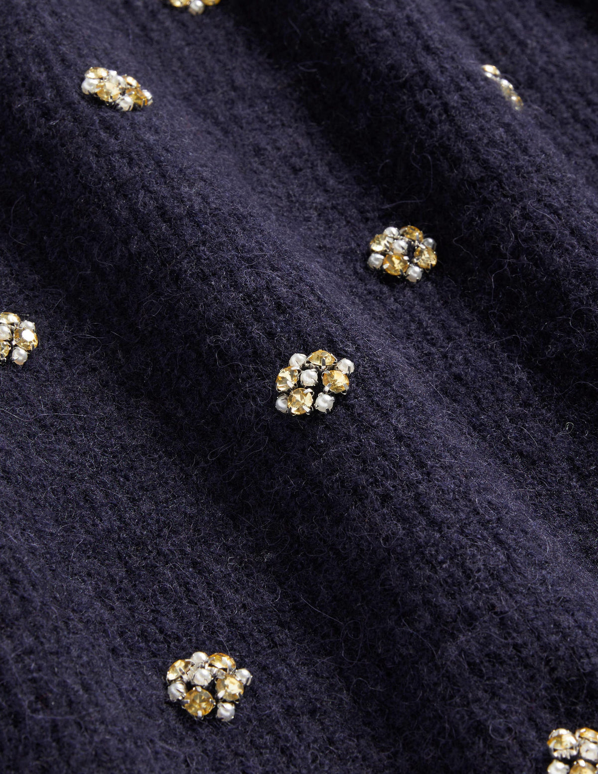 Embellished Fluffy T-shirt-Navy Embellishment - Image 6