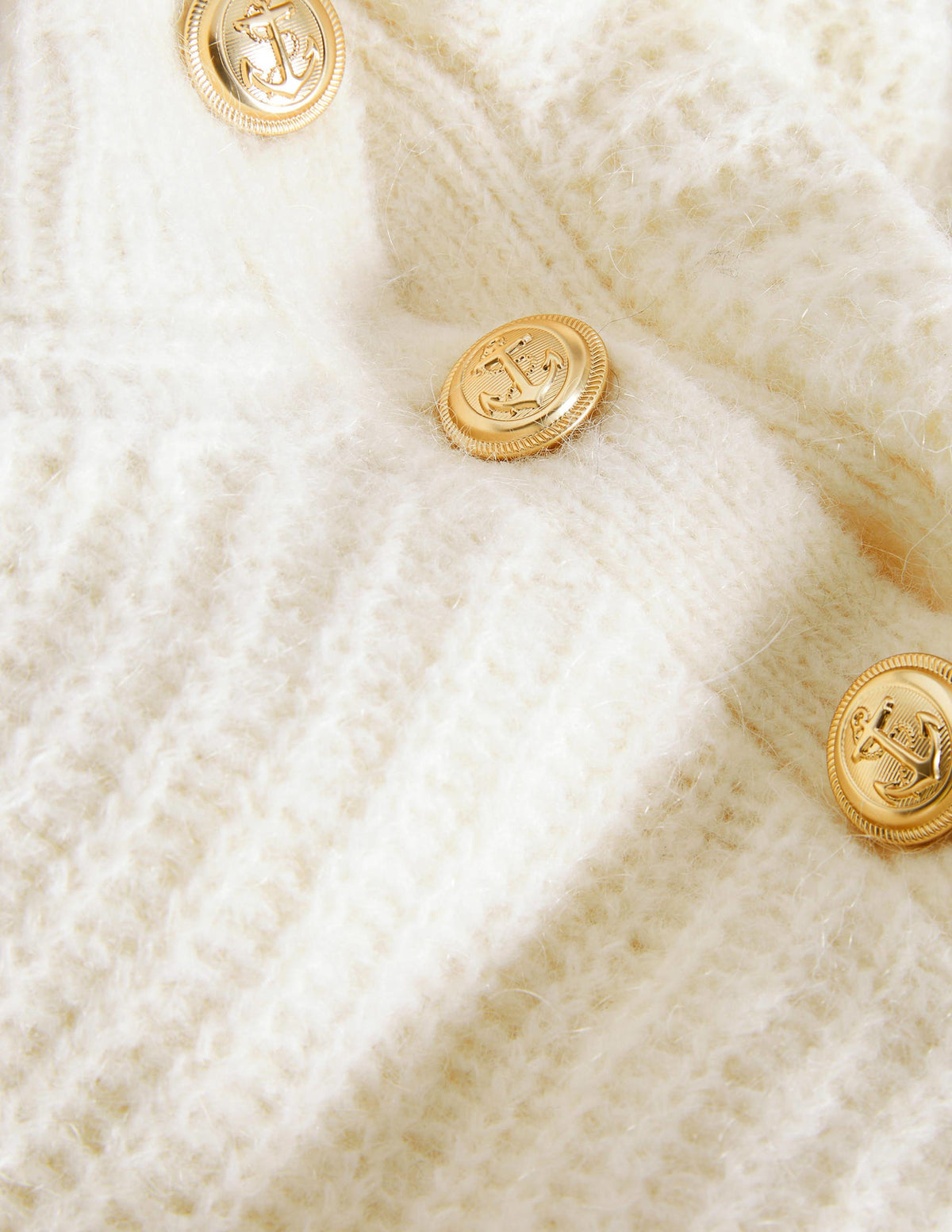 Fluffy Ribbed Button Sweater-Warm Ivory - Image 7