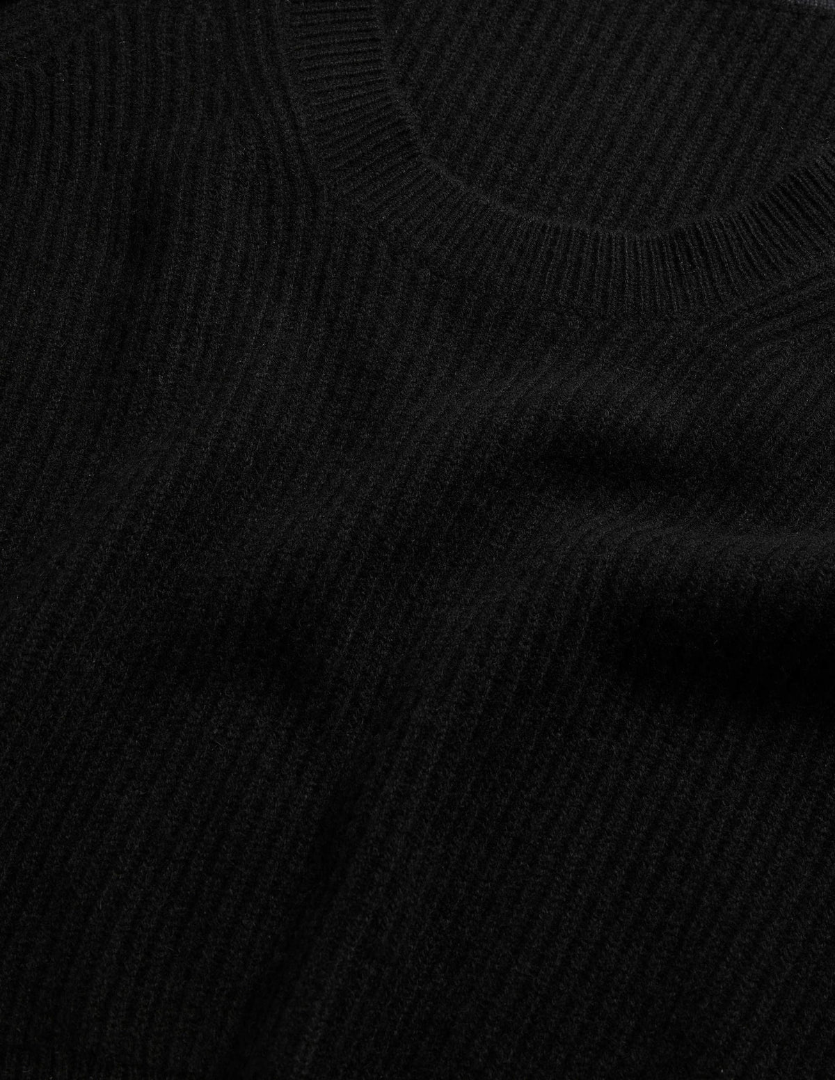 Cashmere Scoop Neck Sweater-Black-7