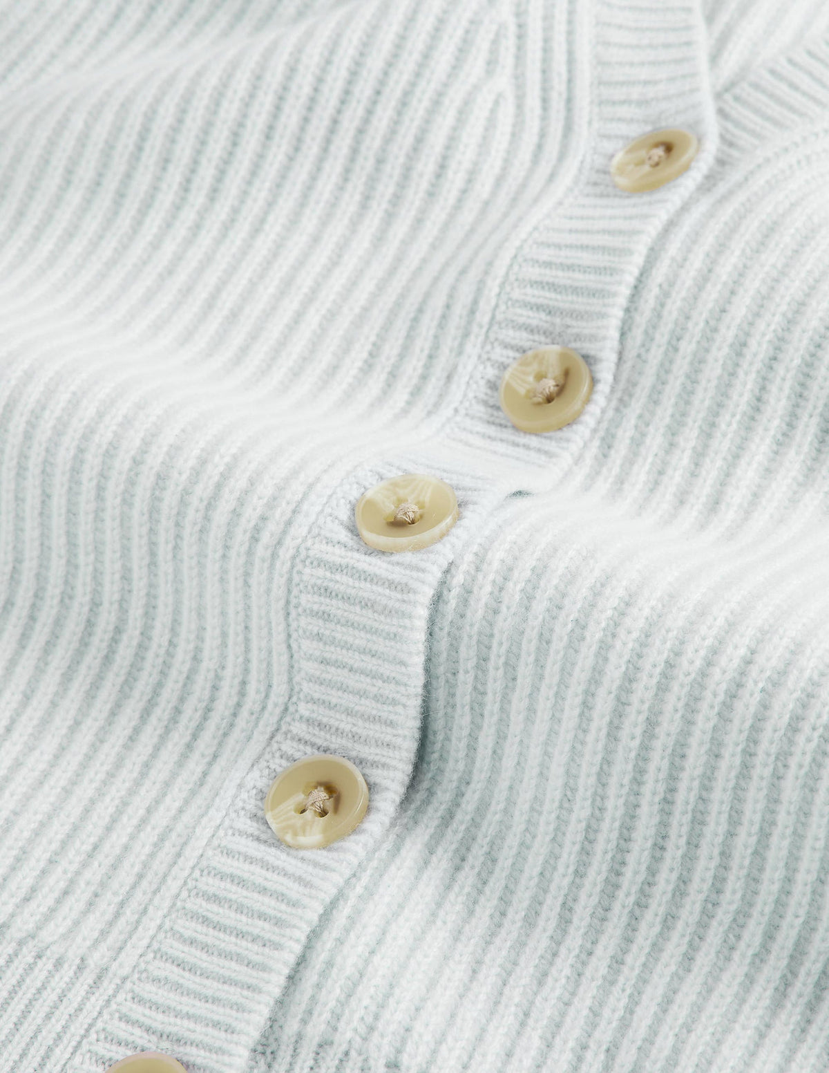 Ribbed Knit Cashmere Cardigan-Skylight Blue-6