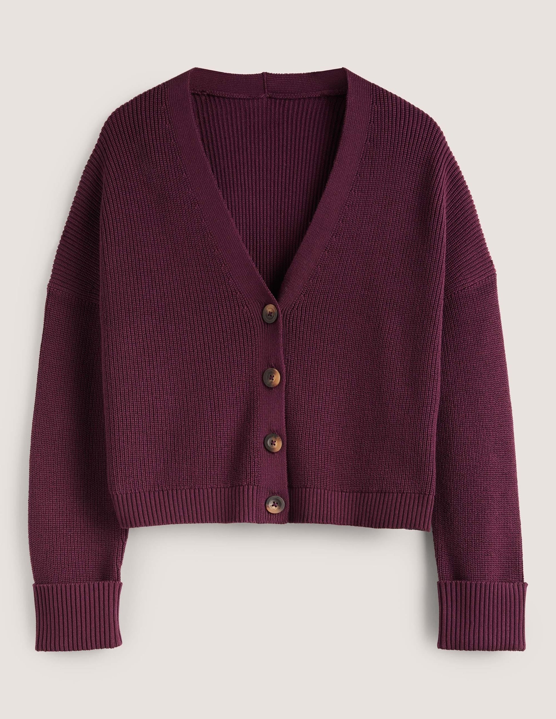 Turn Back Rib Cardigan-Berry-6