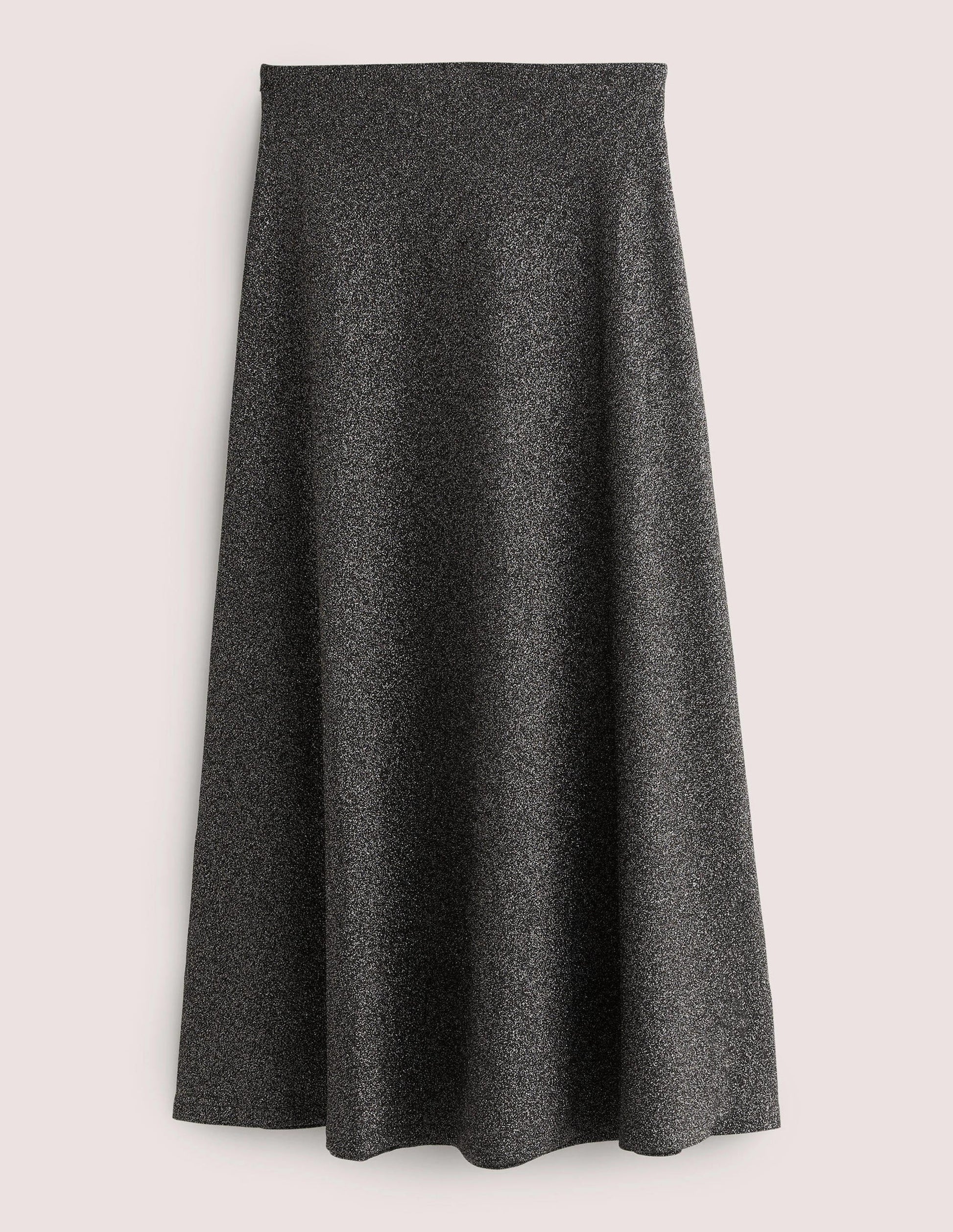 Metallic Party Midi Skirt-Black Sparkle-5
